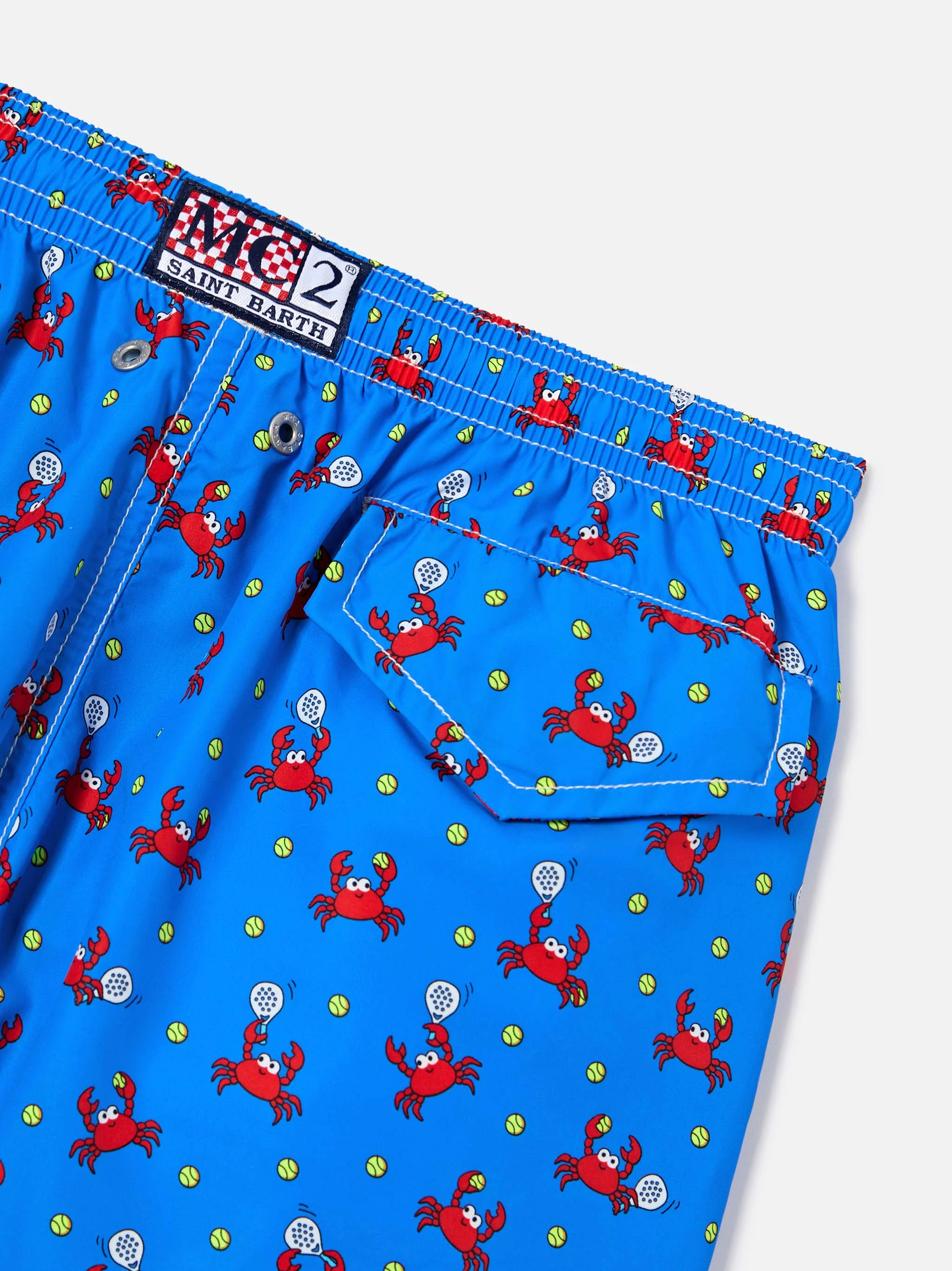 Jean Lighting swim shorts with Crab Playing Padel all-over print - Image 3