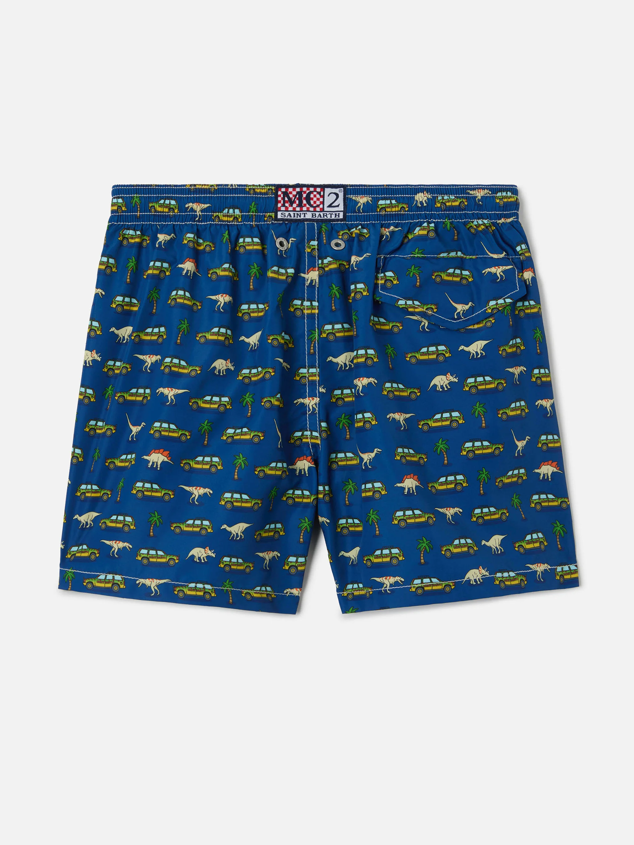Jean Lighting swim shorts with Dinosaurs and Cars all-over print - Image 2