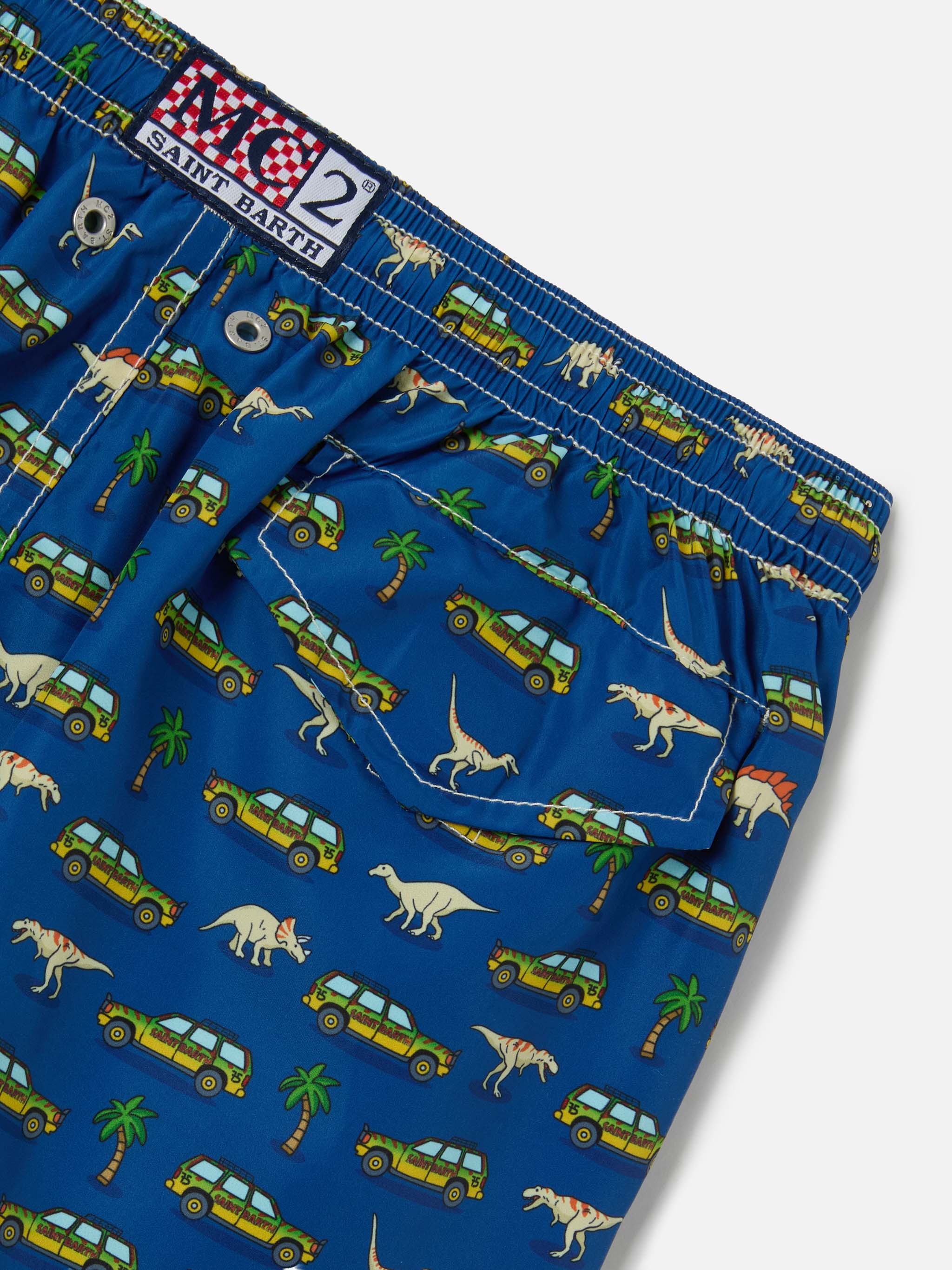 Jean Lighting swim shorts with Dinosaurs and Cars all-over print - Image 3