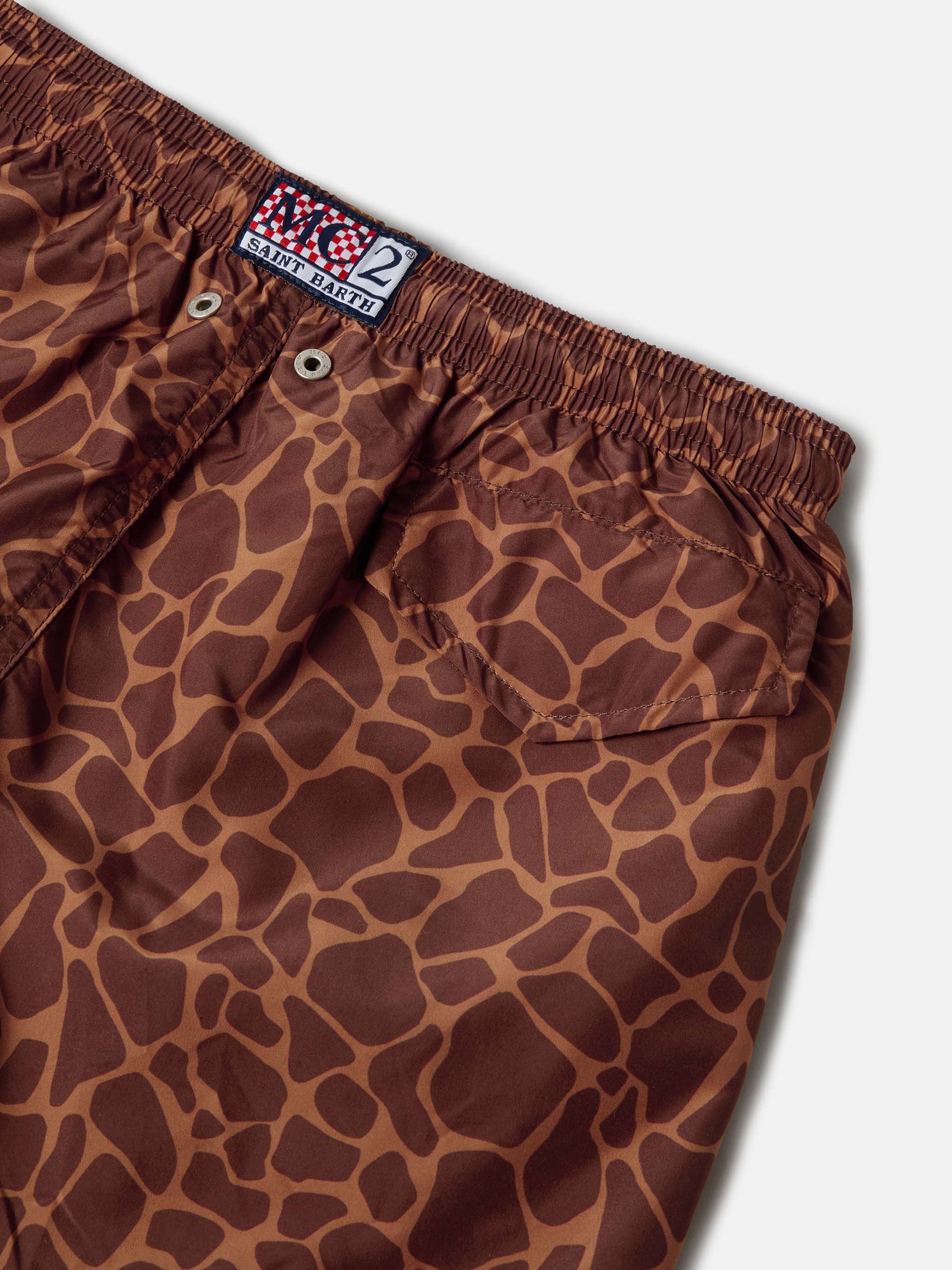 Jean Lighting swim shorts with Giraffe animal print - Image 3