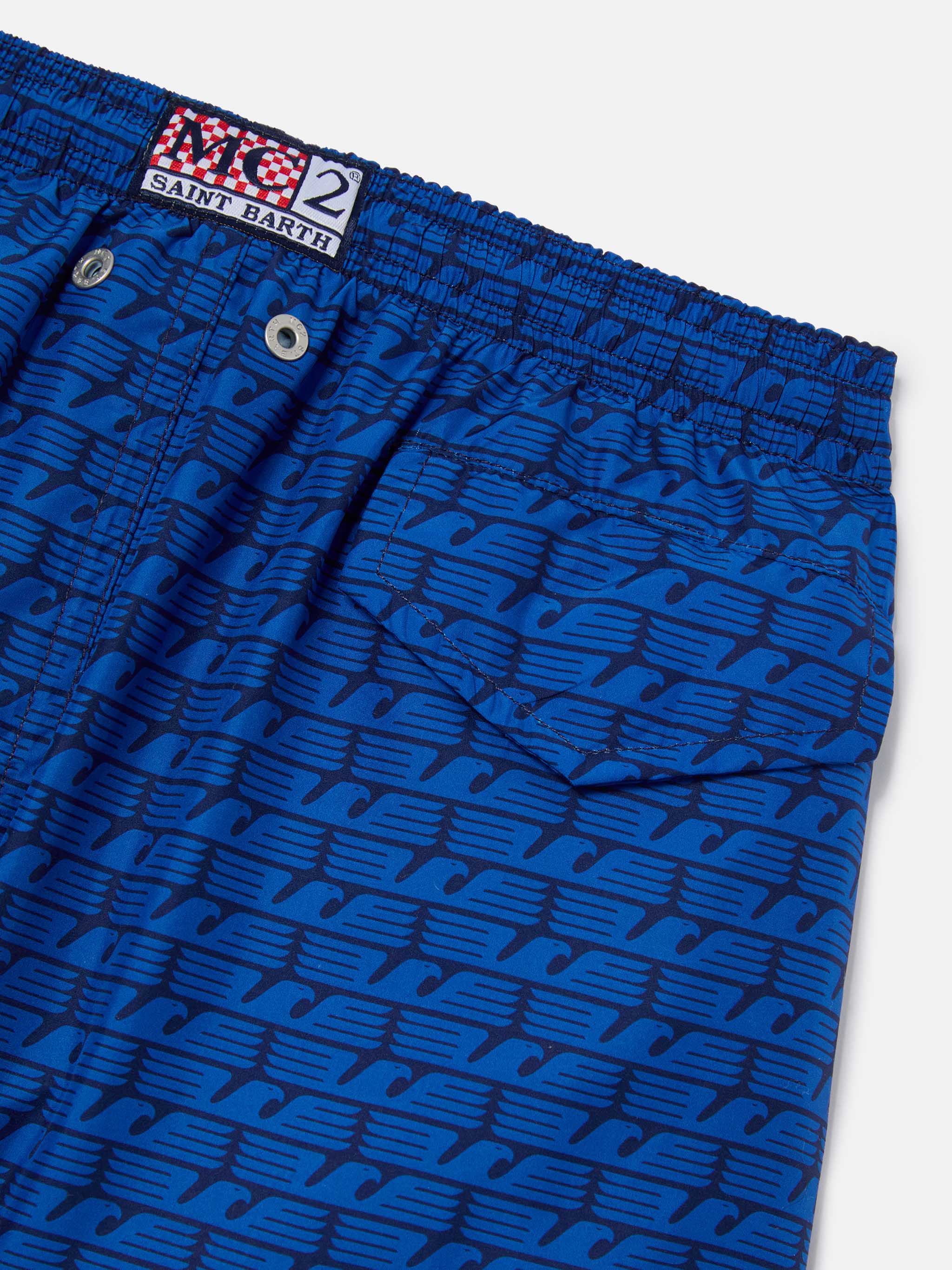 Jean Lighting swim shorts with S.S. Lazio all-over print | Special Edition - Image 3