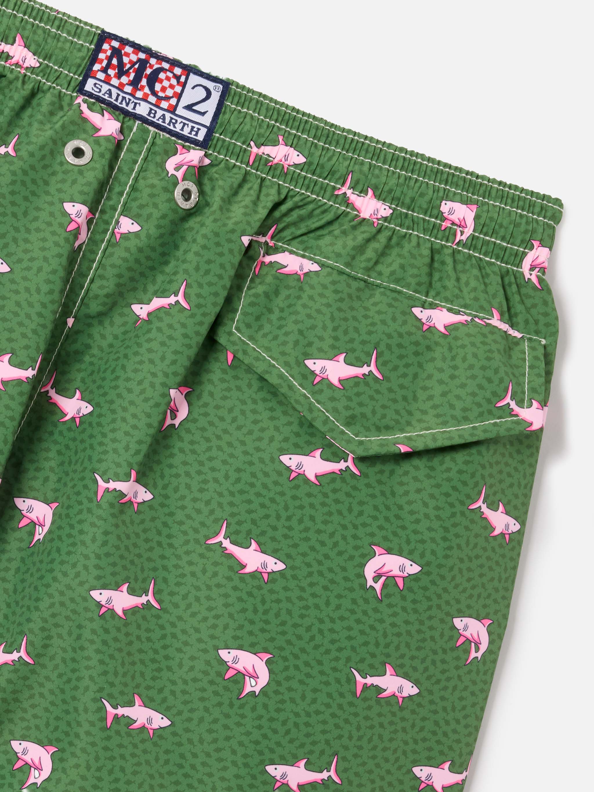 Jean Lighting swim shorts with Shark all-over print - Image 3