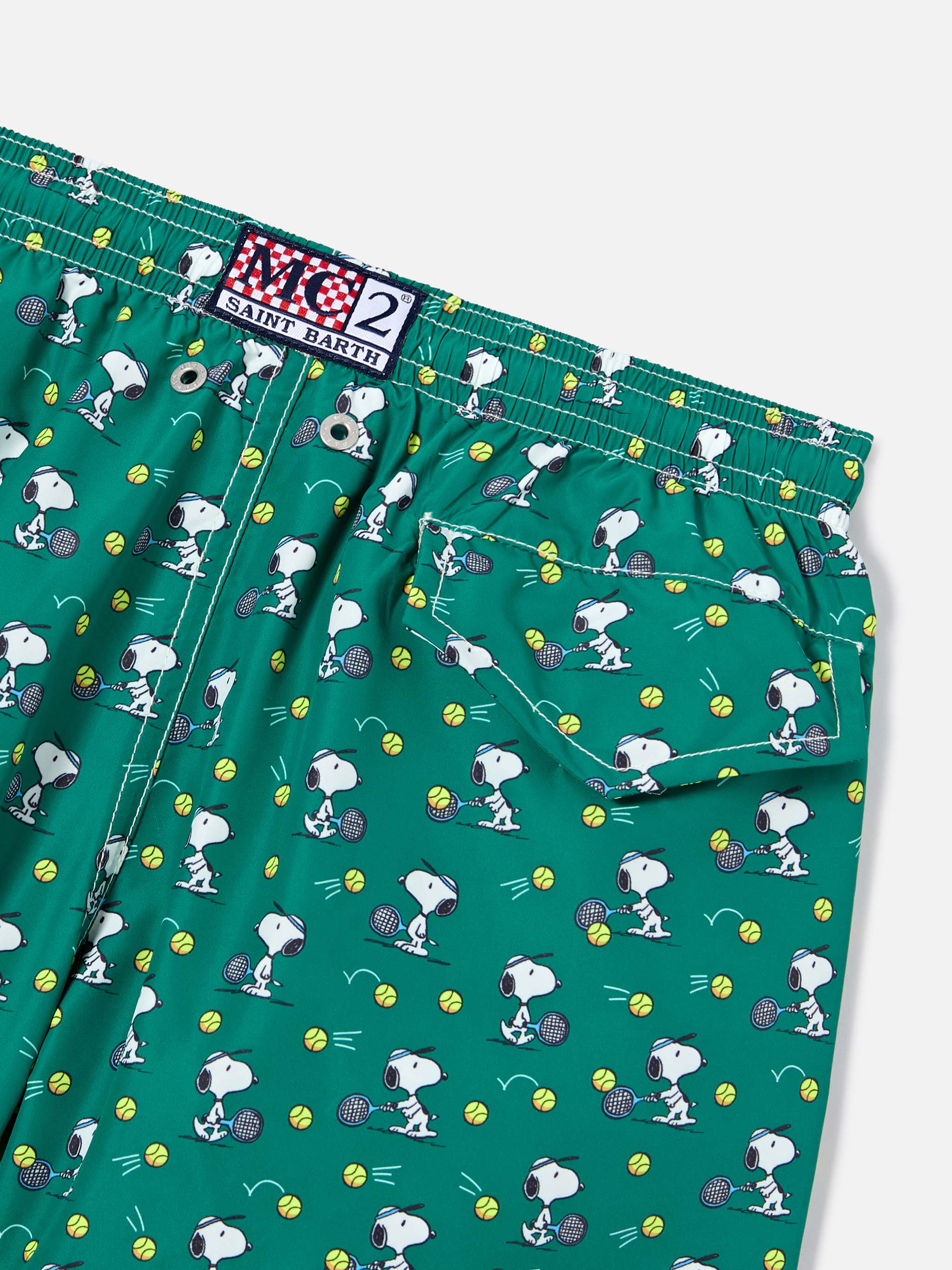 Jean Lighting swim shorts with Snoopy playing Tennis print | Special Edition - Image 3