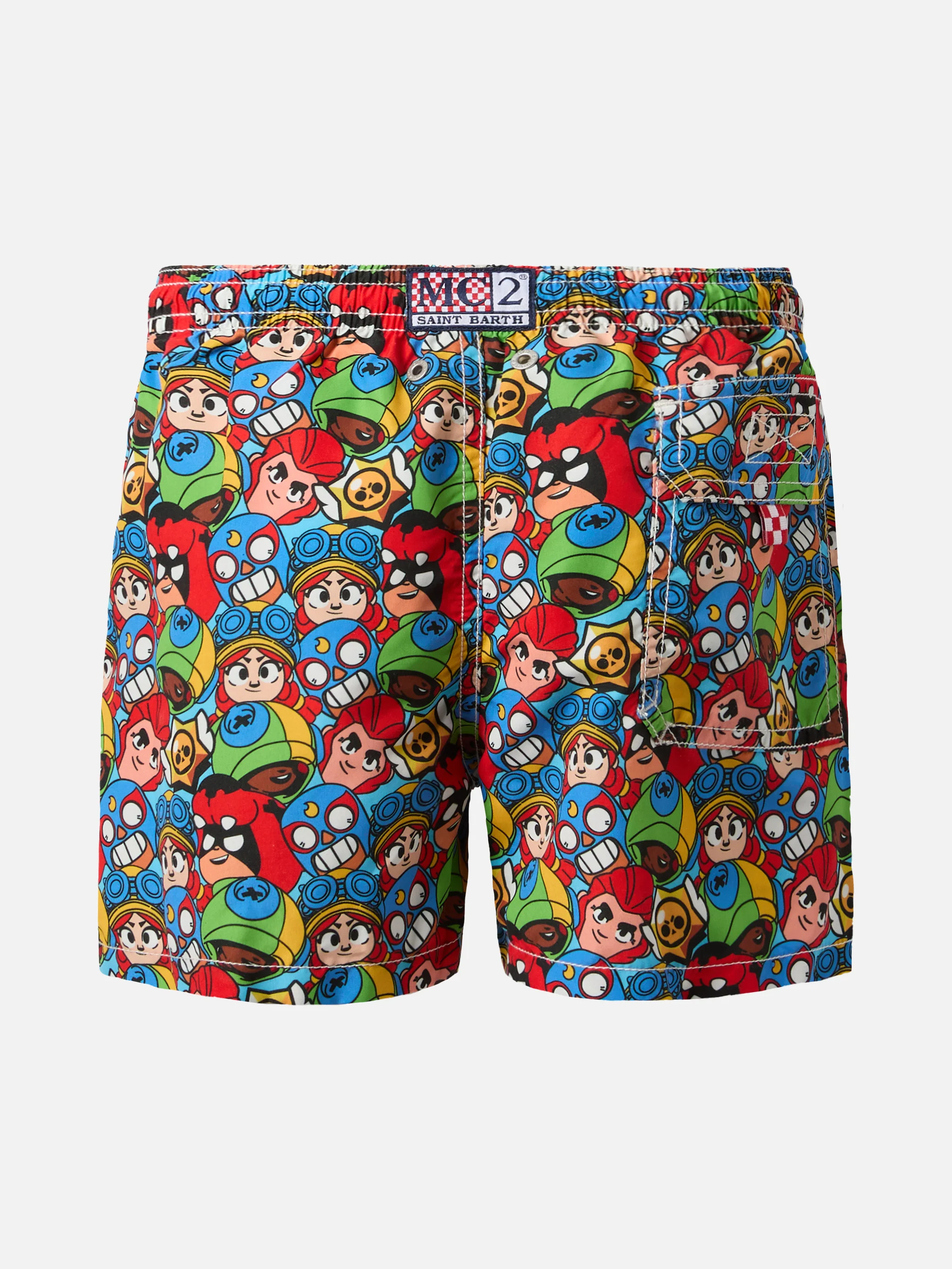 Jean mid-length swim shorts with Brawl Stars print | BRAWL STARS SPECIAL EDITION - Image 2