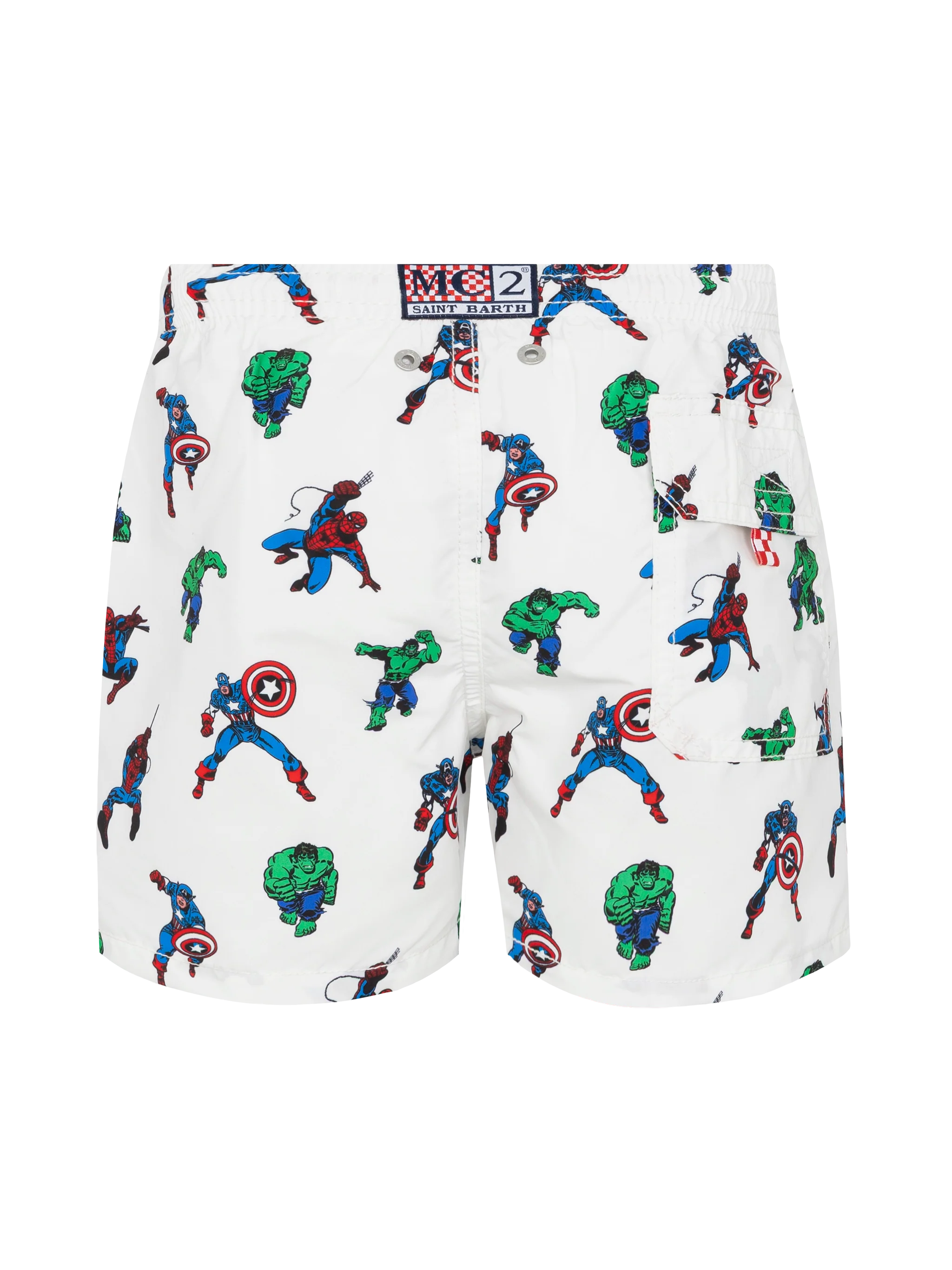 Jean mid-length swim shorts with Marvel super heroes print | MARVEL SPECIAL EDITION - Image 2