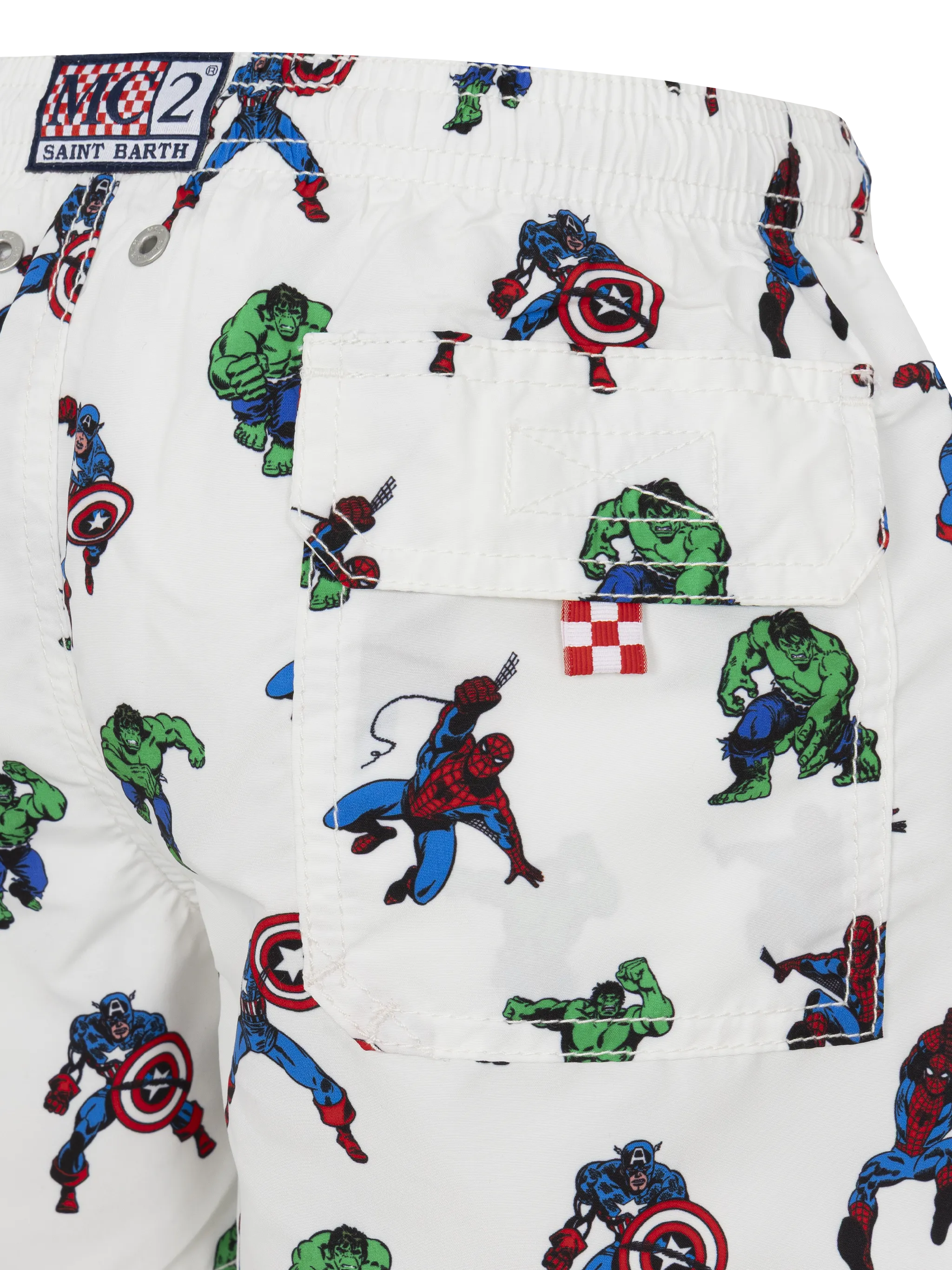 Jean mid-length swim shorts with Marvel super heroes print | MARVEL SPECIAL EDITION - Image 3