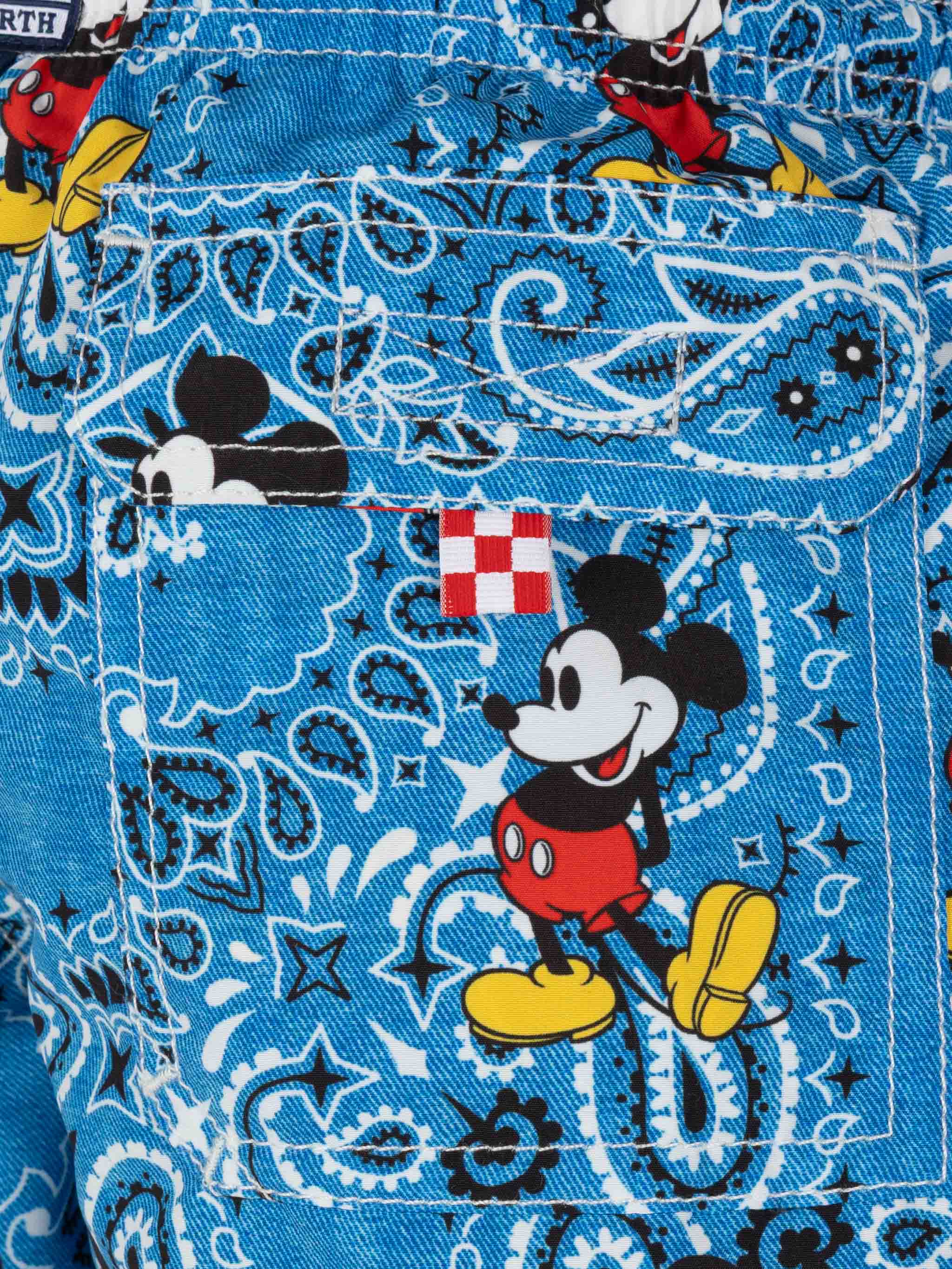 Jean mid-length swim shorts with Mickey Mouse print | DISNEY® SPECIAL EDITION - Image 3