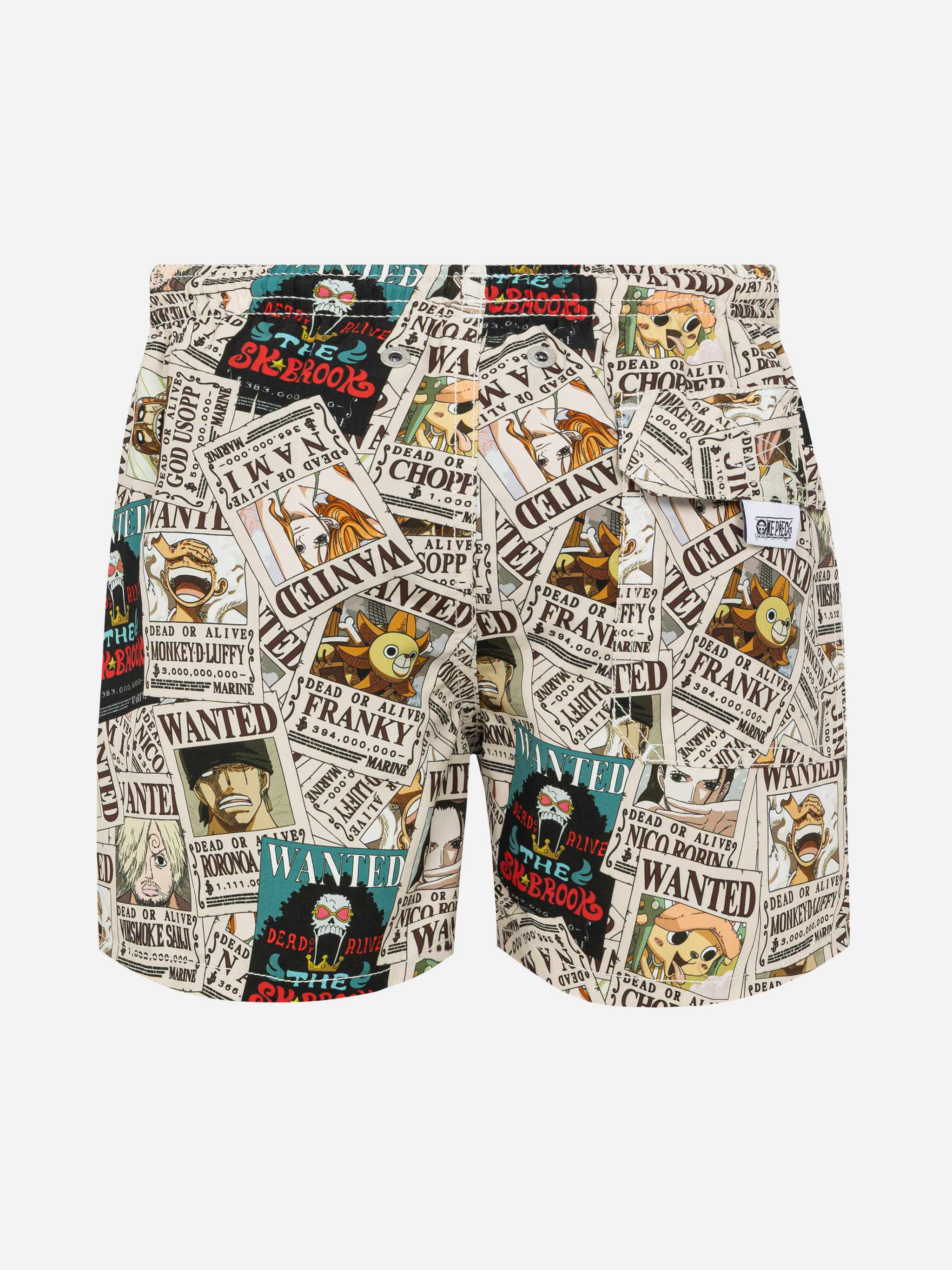 Jean mid-length swim shorts with One Piece print | ONE PIECE SPECIAL EDITION - Image 2
