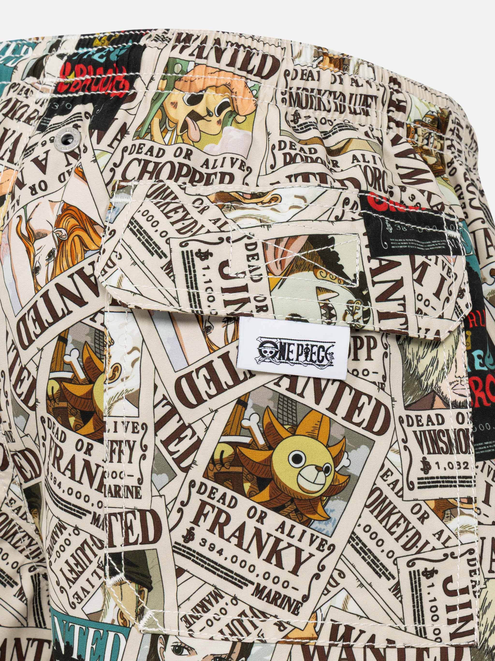 Jean mid-length swim shorts with One Piece print | ONE PIECE SPECIAL EDITION - Image 3