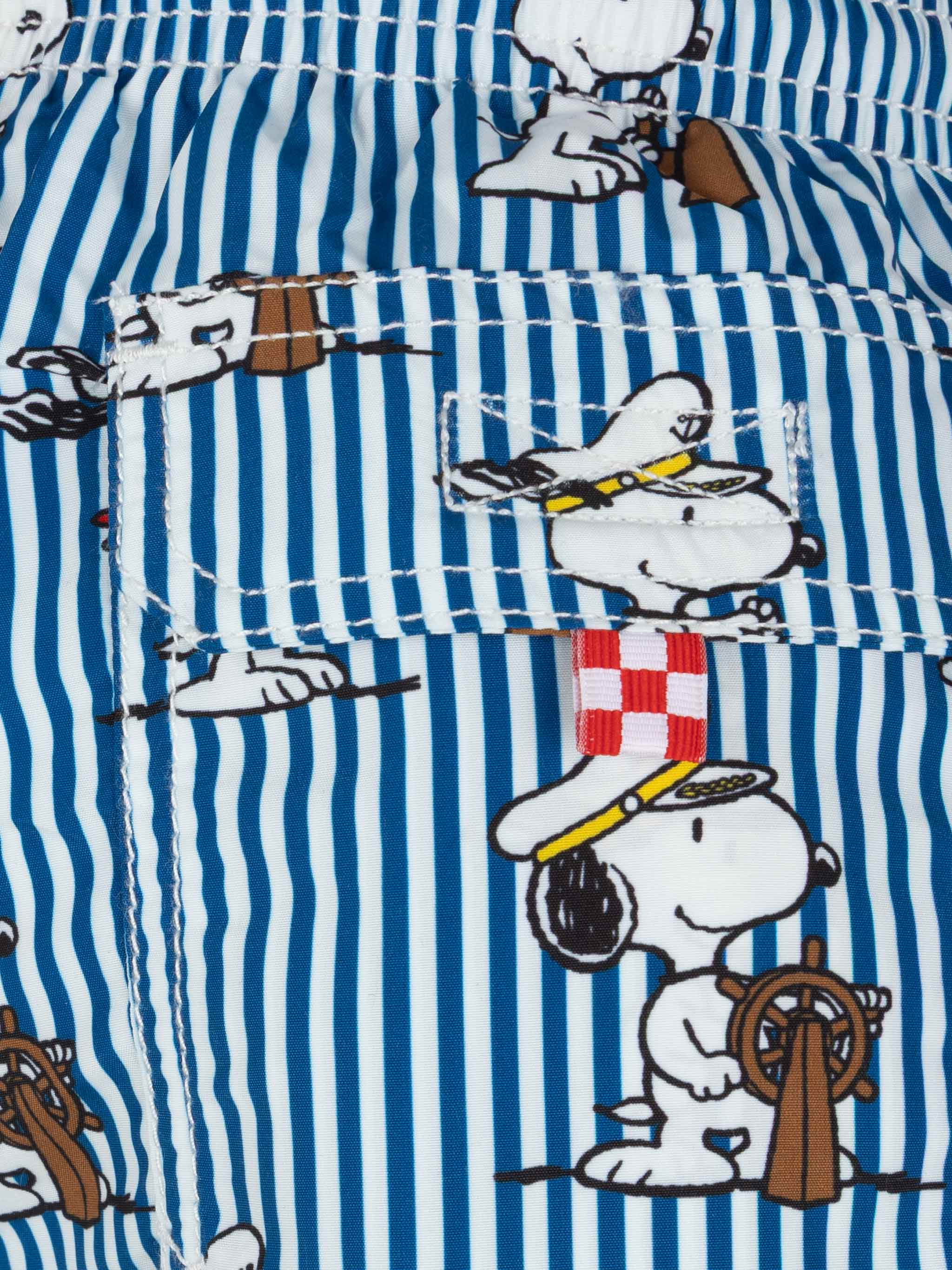 Jean mid-length swim shorts with Snoopy print | SNOOPY PEANUTS® SPECIAL EDITION - Image 3