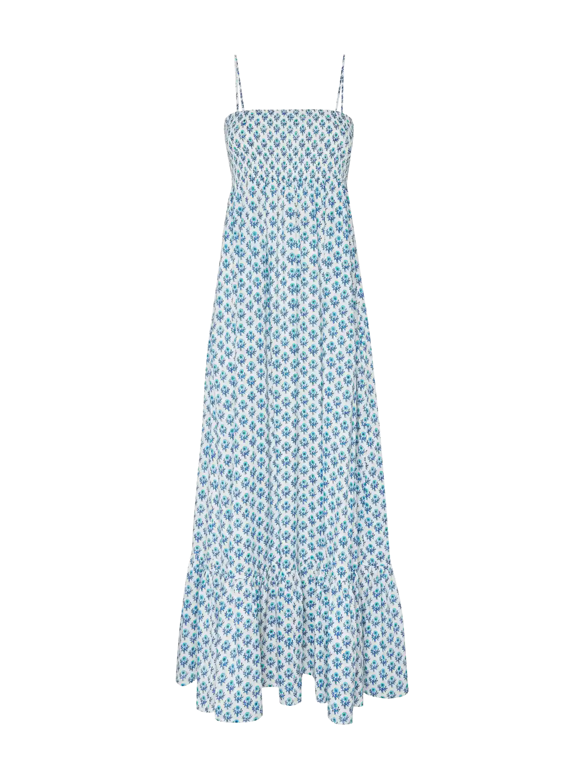 Jemma cotton dress with smocked embroidered bodice - Image 3