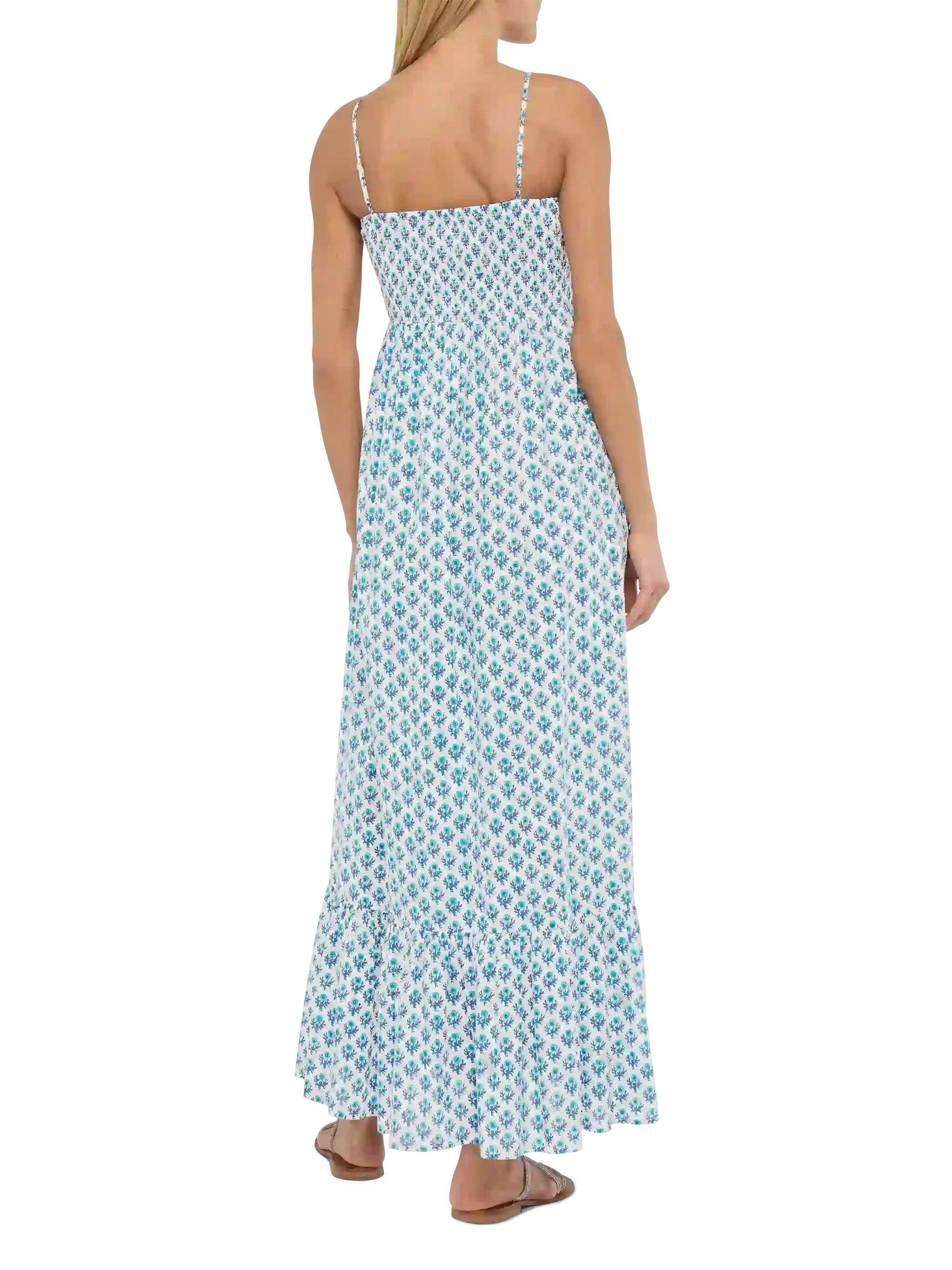 Jemma cotton dress with smocked embroidered bodice - Image 4