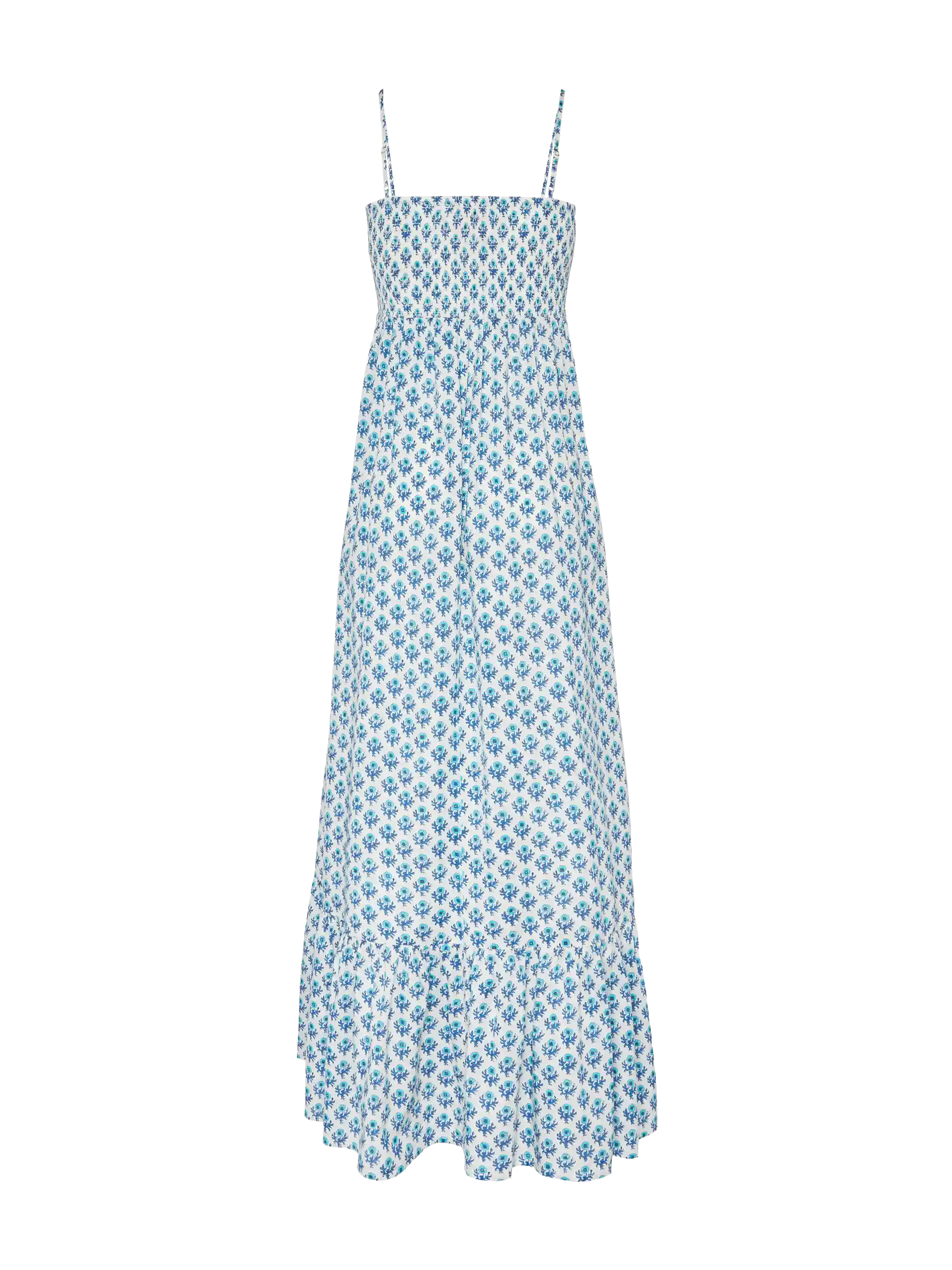 Jemma cotton dress with smocked embroidered bodice - Image 5