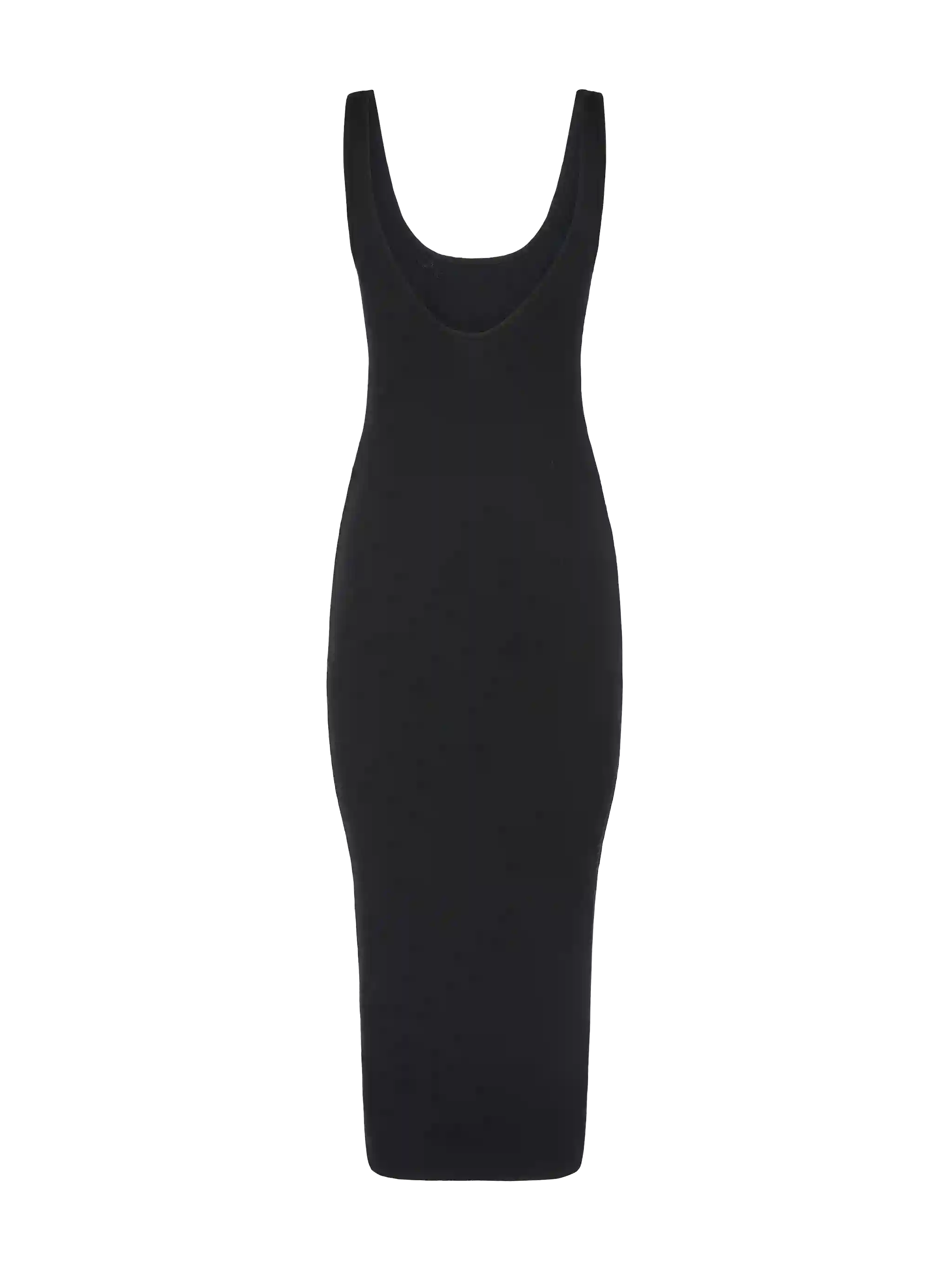 Jennifer ribbed black cotton jersey tank dress - Image 5