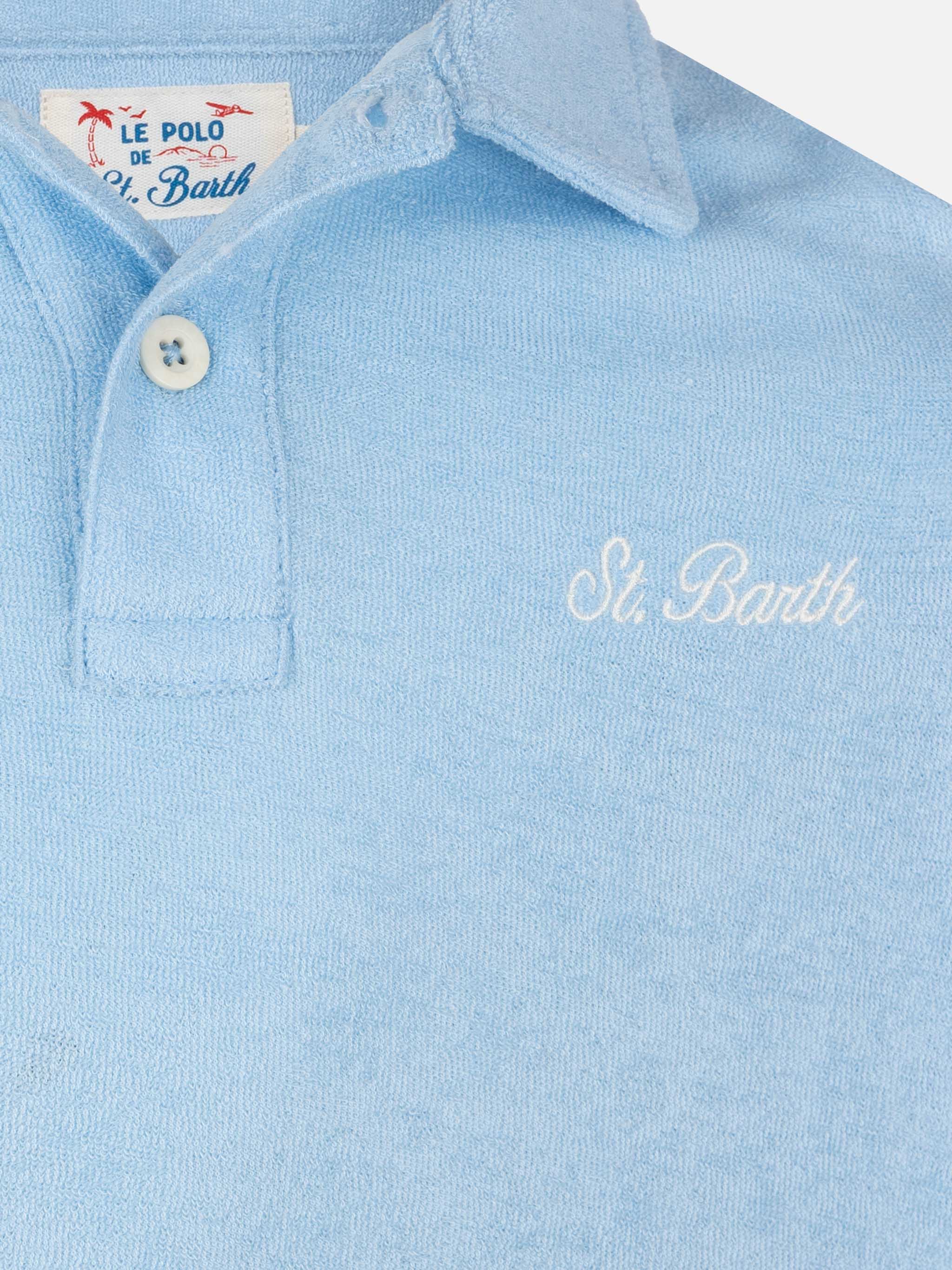 Jeremy Jr light blue terry polo shirt - Image 3