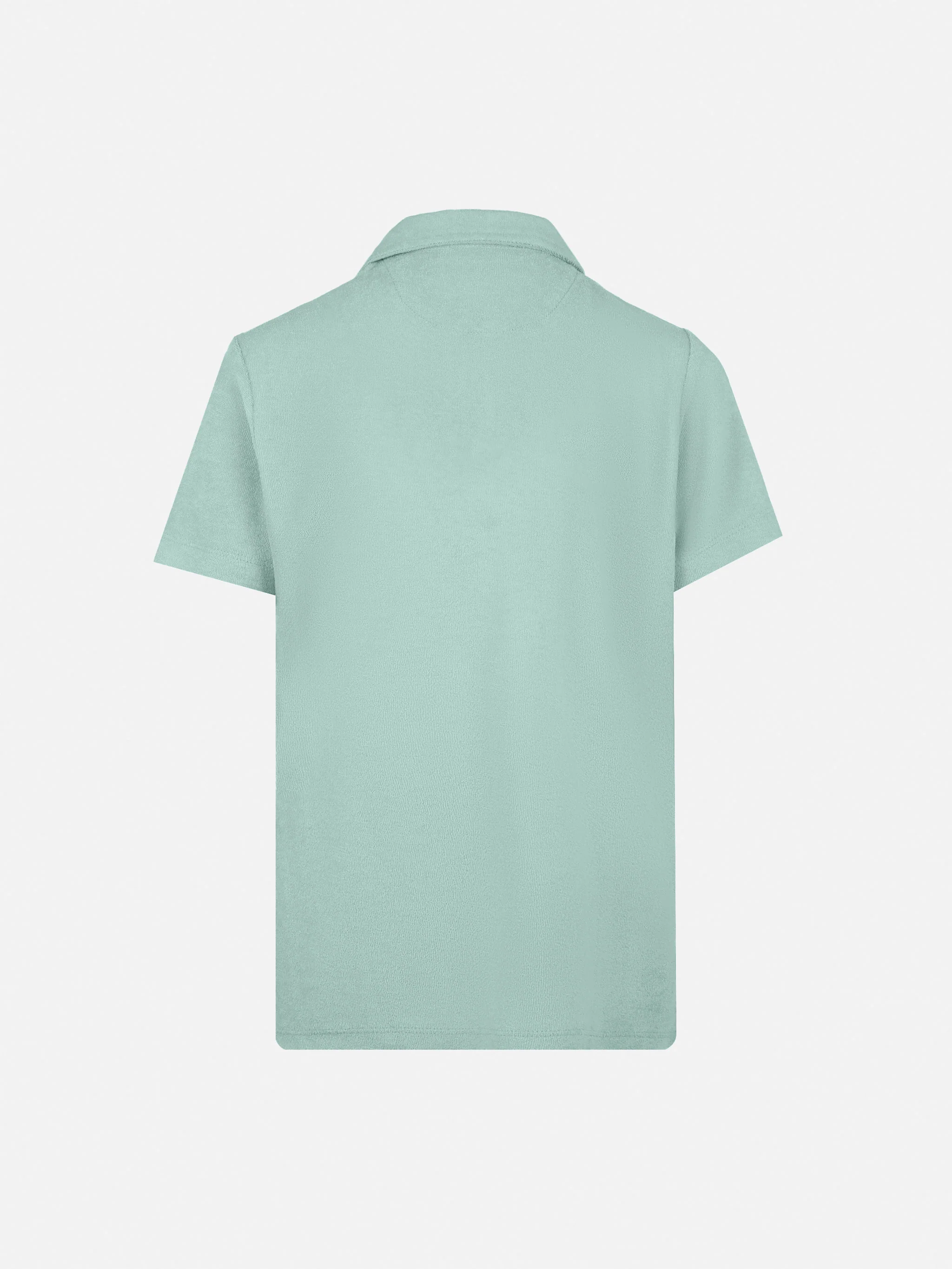 Jeremy Jr sage green terry polo shirt - Image 2