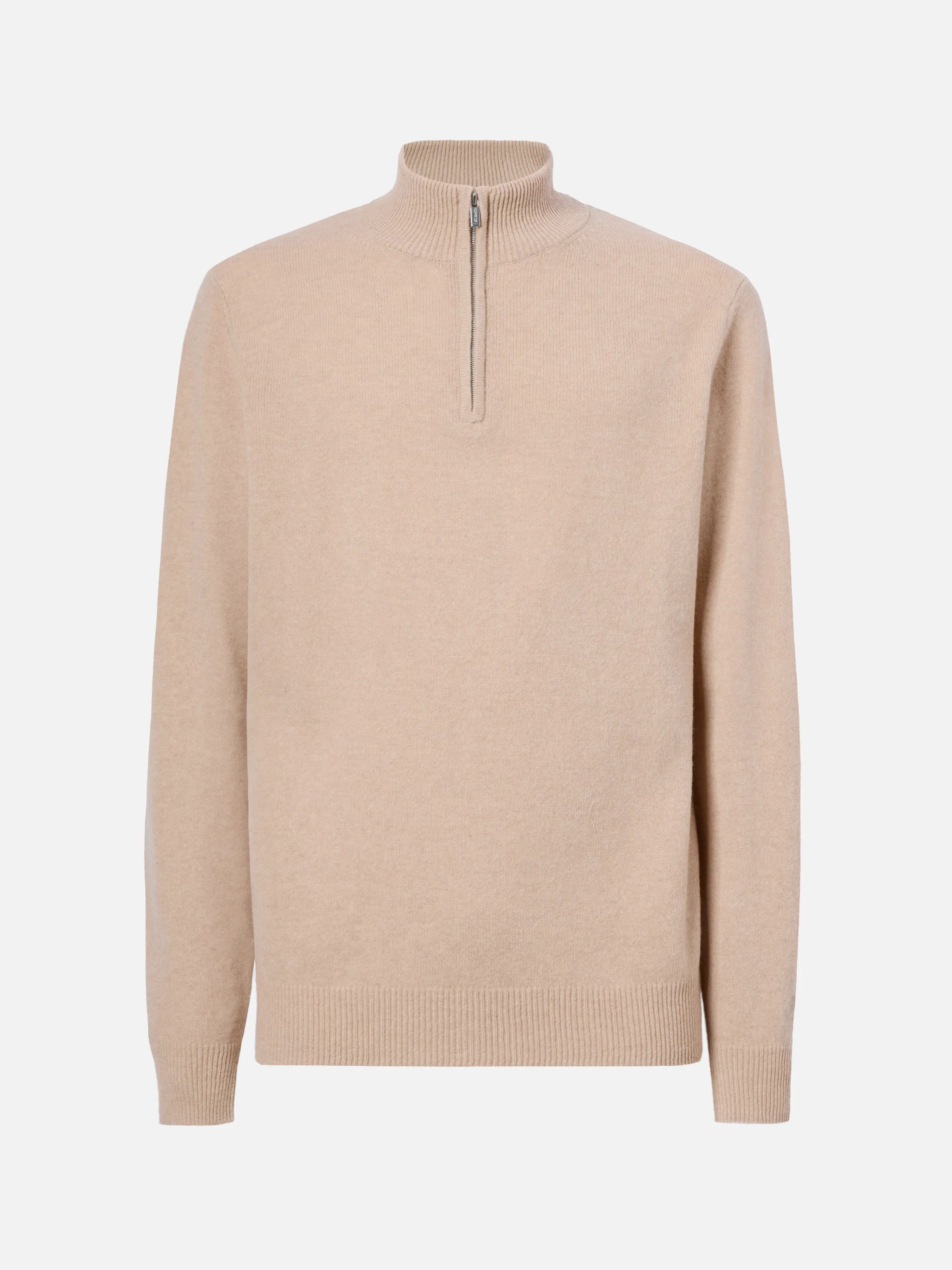 Jermyn half-zip sweater in 100% lambswool beige - Image 5