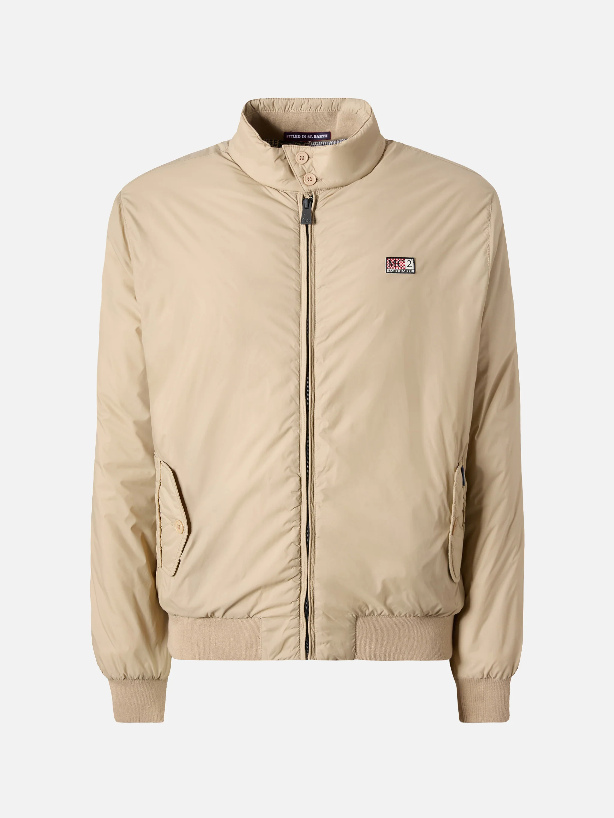 Jet lightweight bomber jacket in beige - Image 6