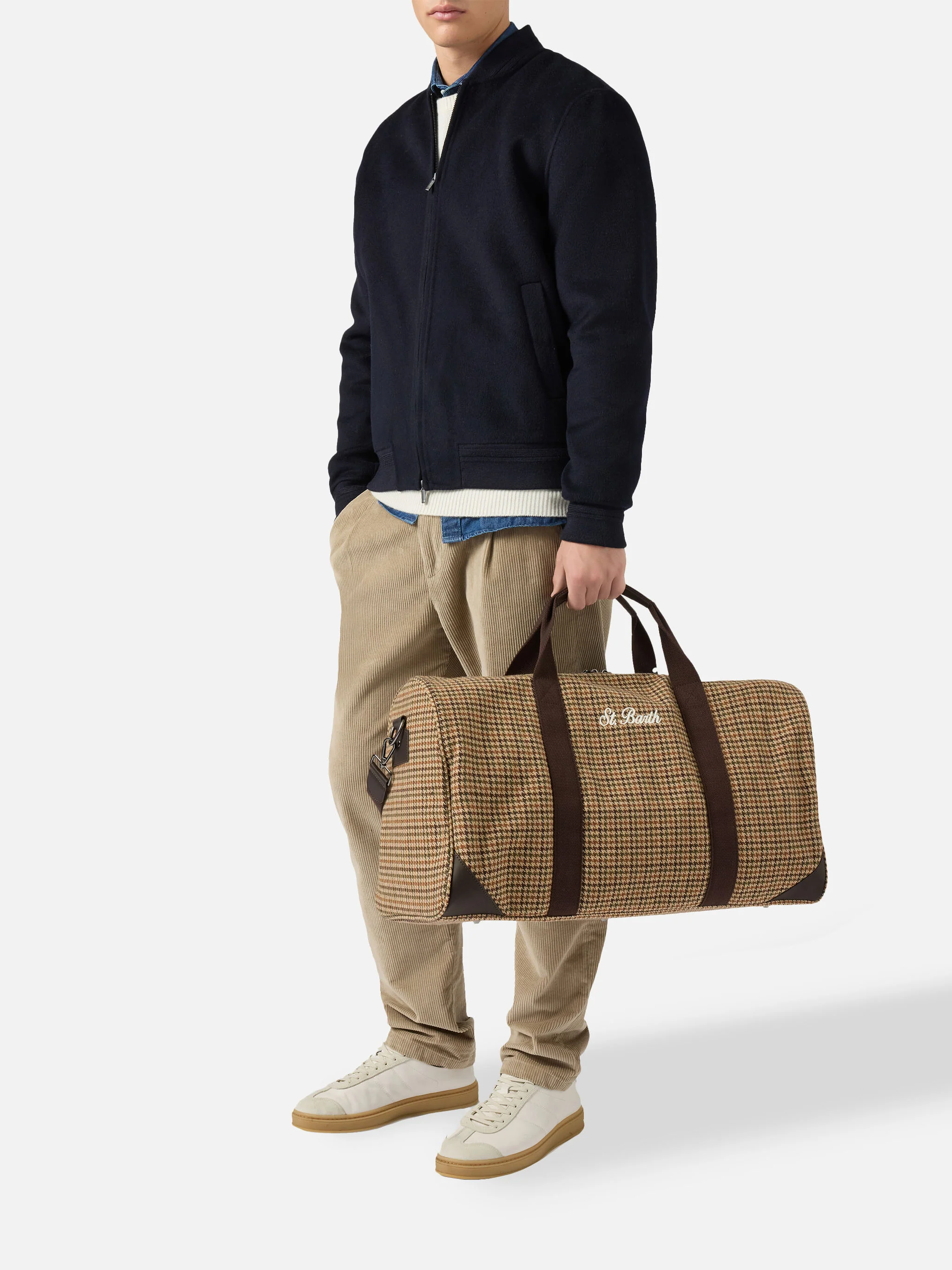 Jetleg Wool Travel Bag in tweed wool blend - Image 2