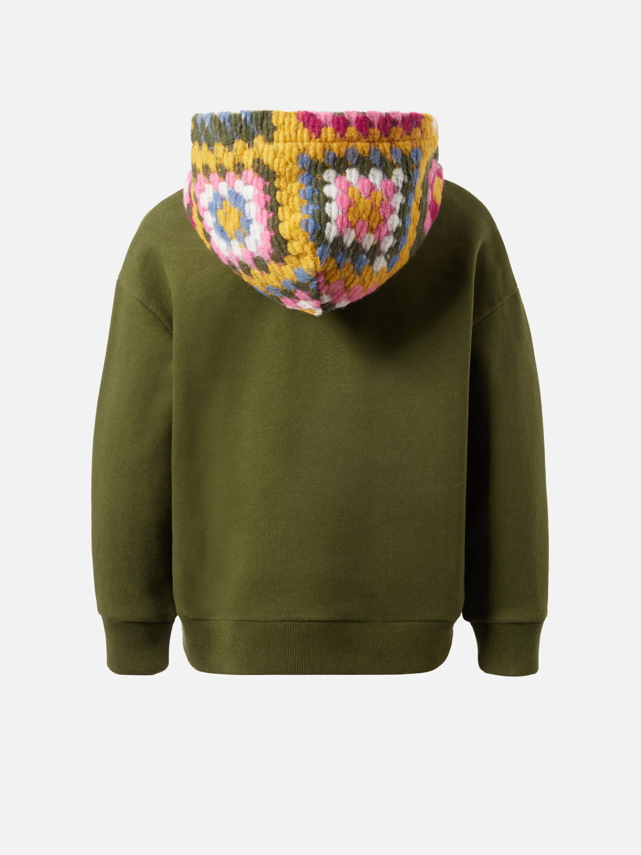 Jeune Jr green hoodie with crochet pattern - Image 3