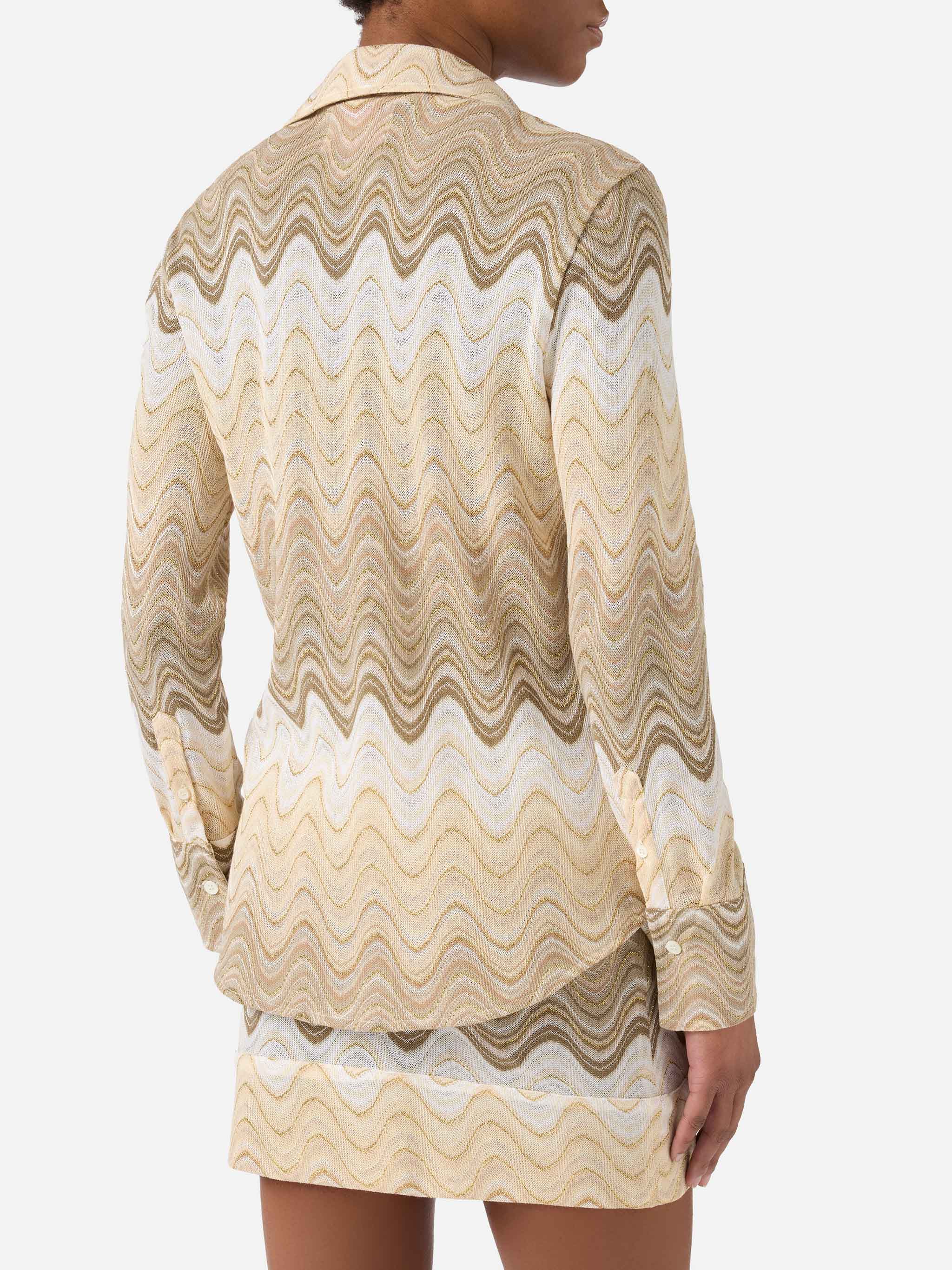 Joys degradé raschel shirt with wave pattern - Image 3