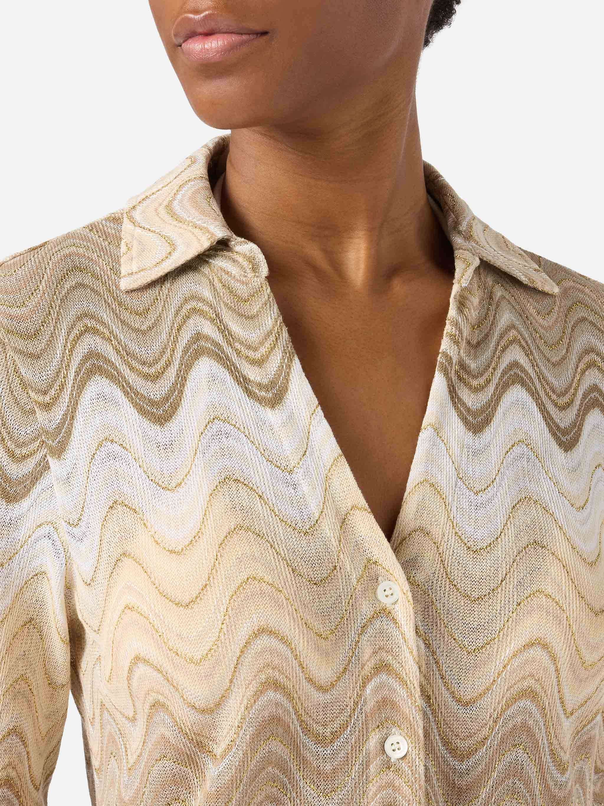 Joys degradé raschel shirt with wave pattern - Image 4