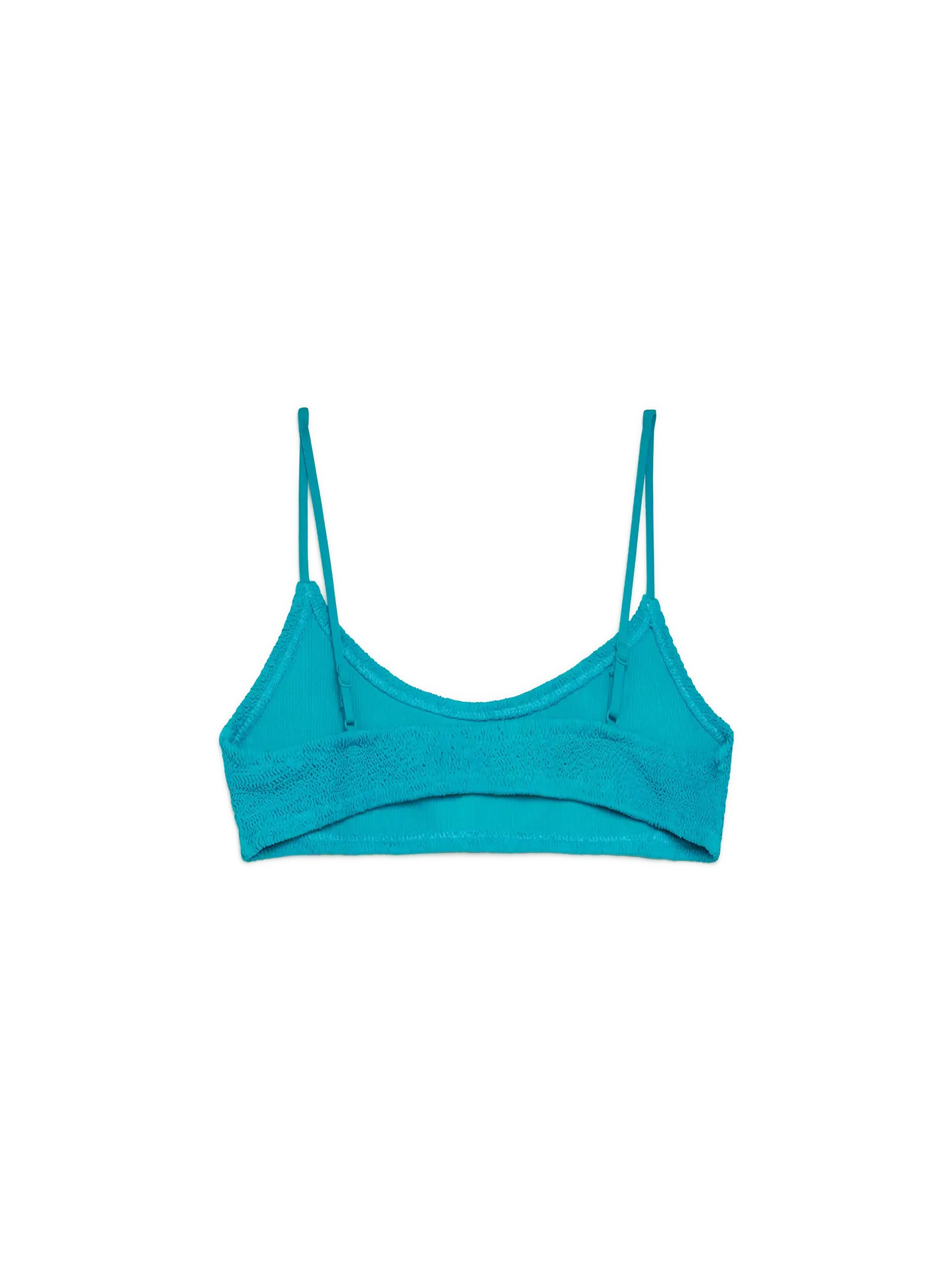 Judy teal crinkle bralette top - Image 2