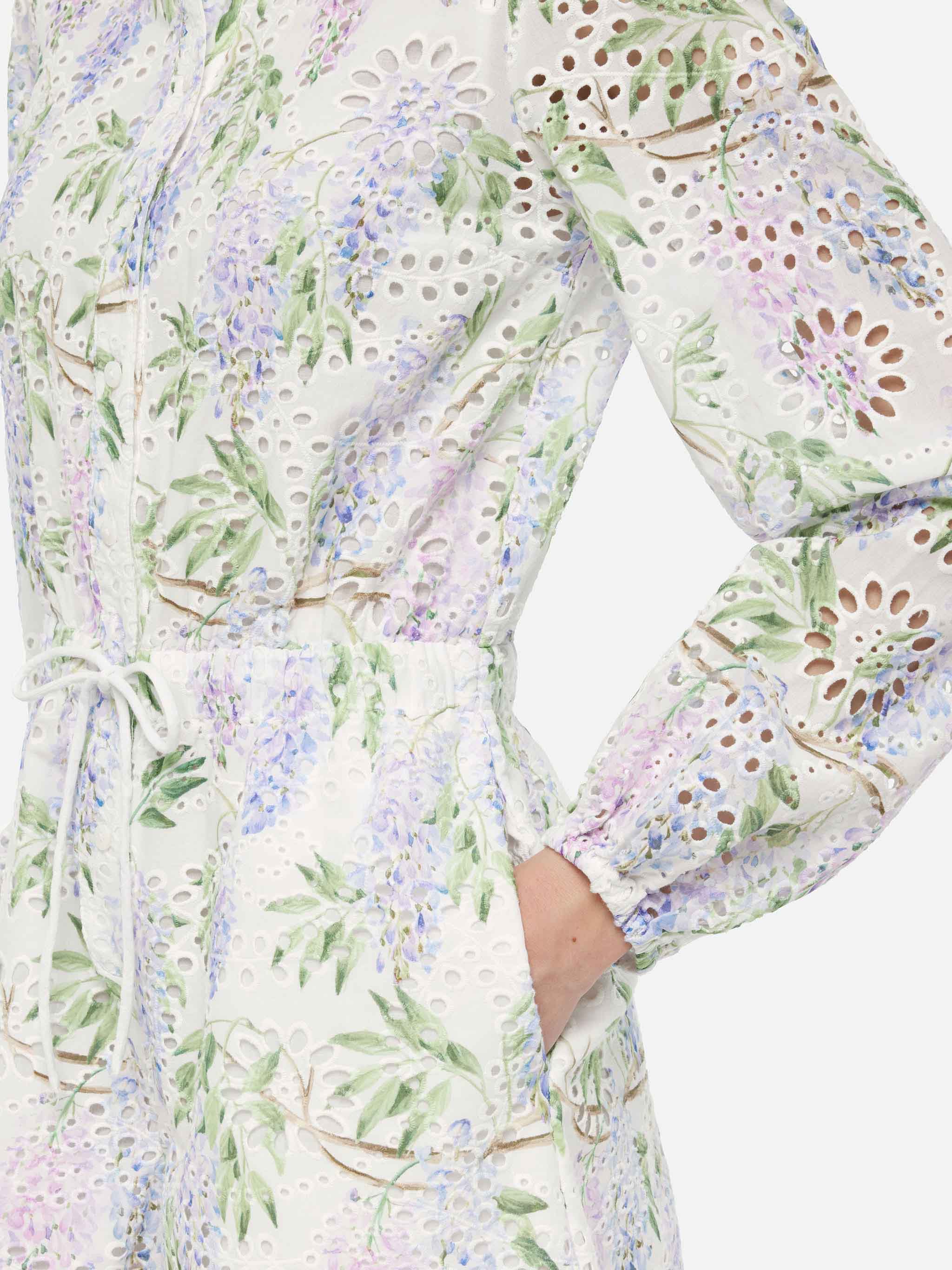 Julian Sangallo lace cotton playsuit with floral print - Image 2