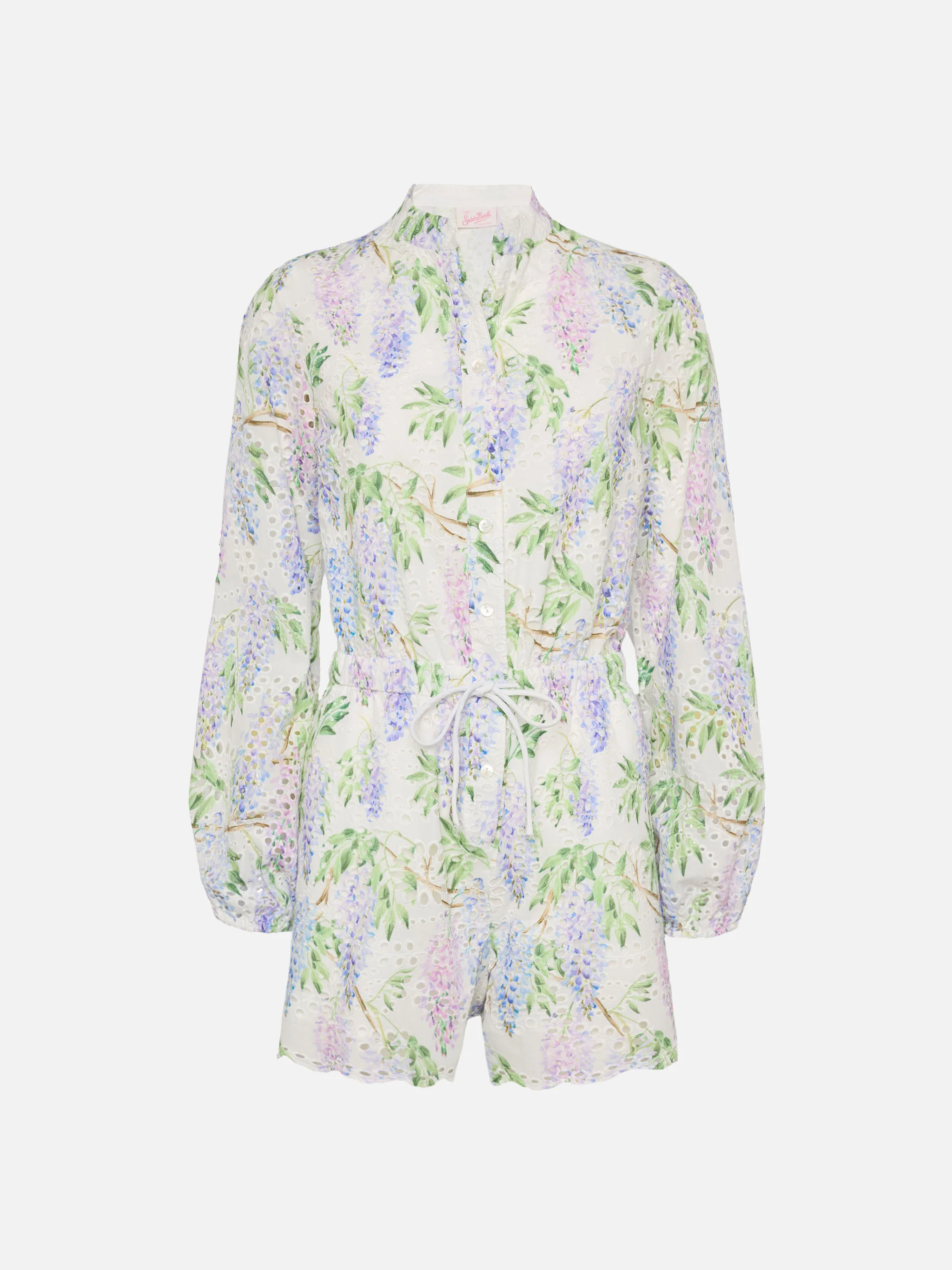 Julian Sangallo lace cotton playsuit with floral print - Image 4