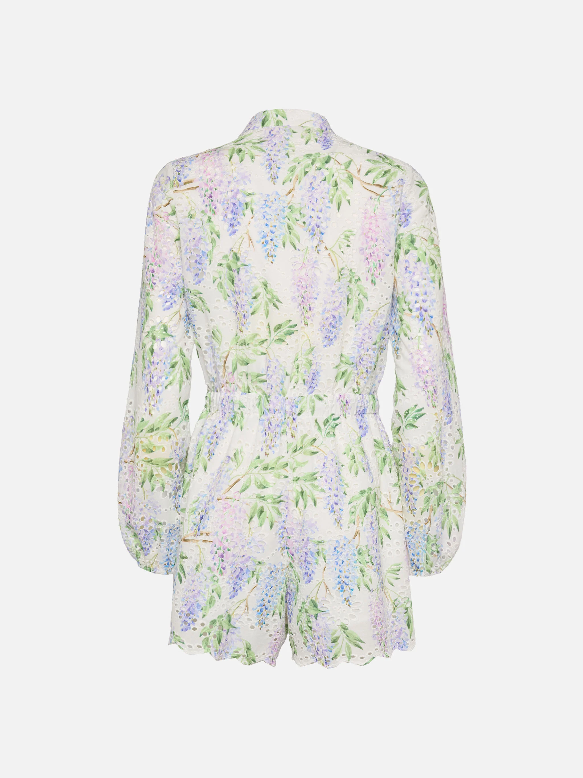 Julian Sangallo lace cotton playsuit with floral print - Image 5