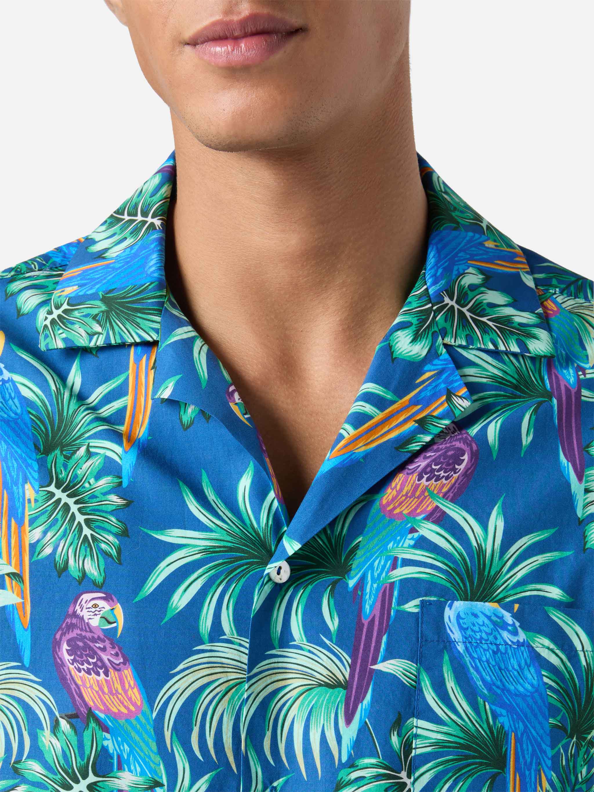 Kalea cotton shirt with tropical print - Image 2