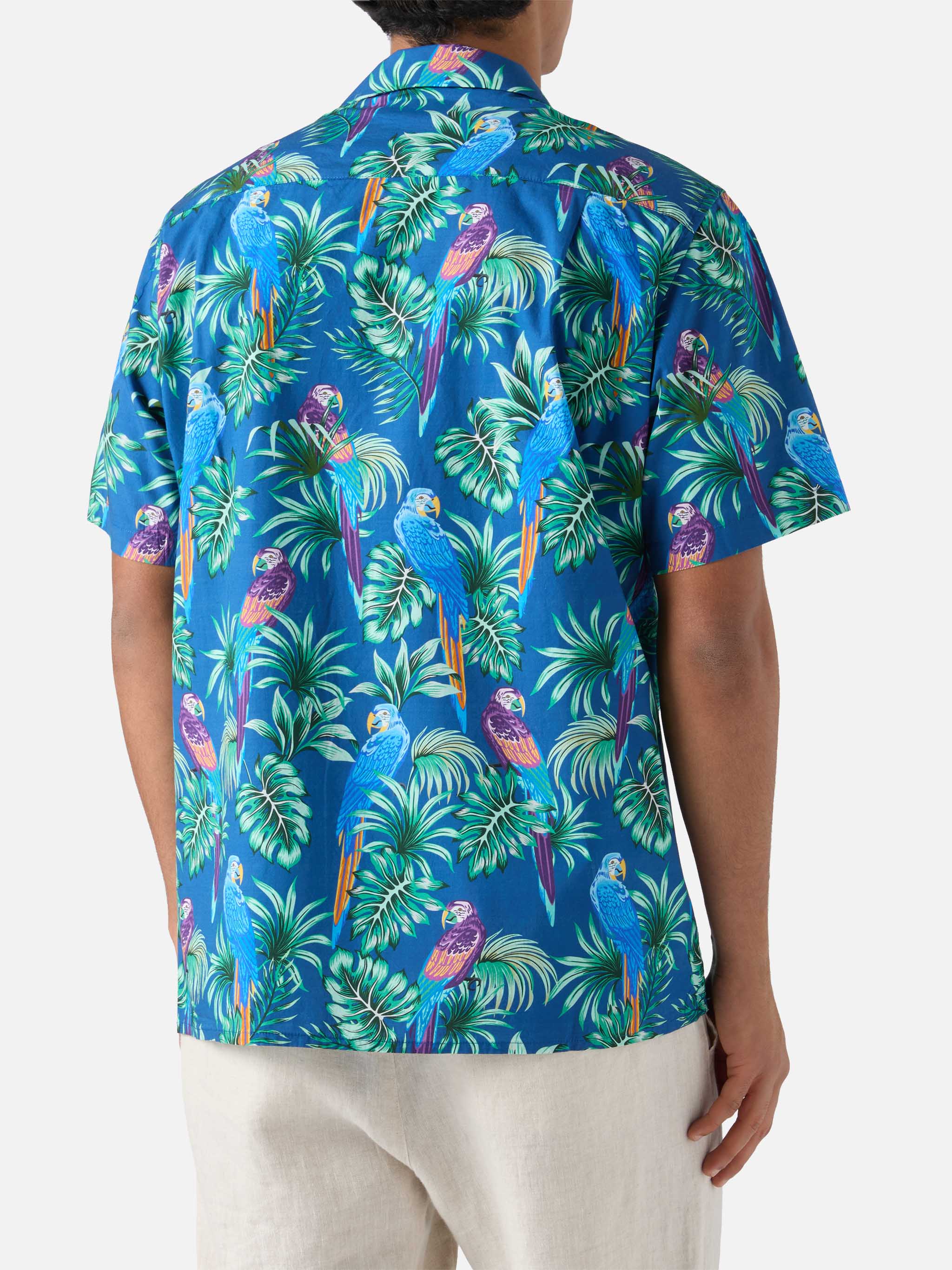 Kalea cotton shirt with tropical print - Image 3