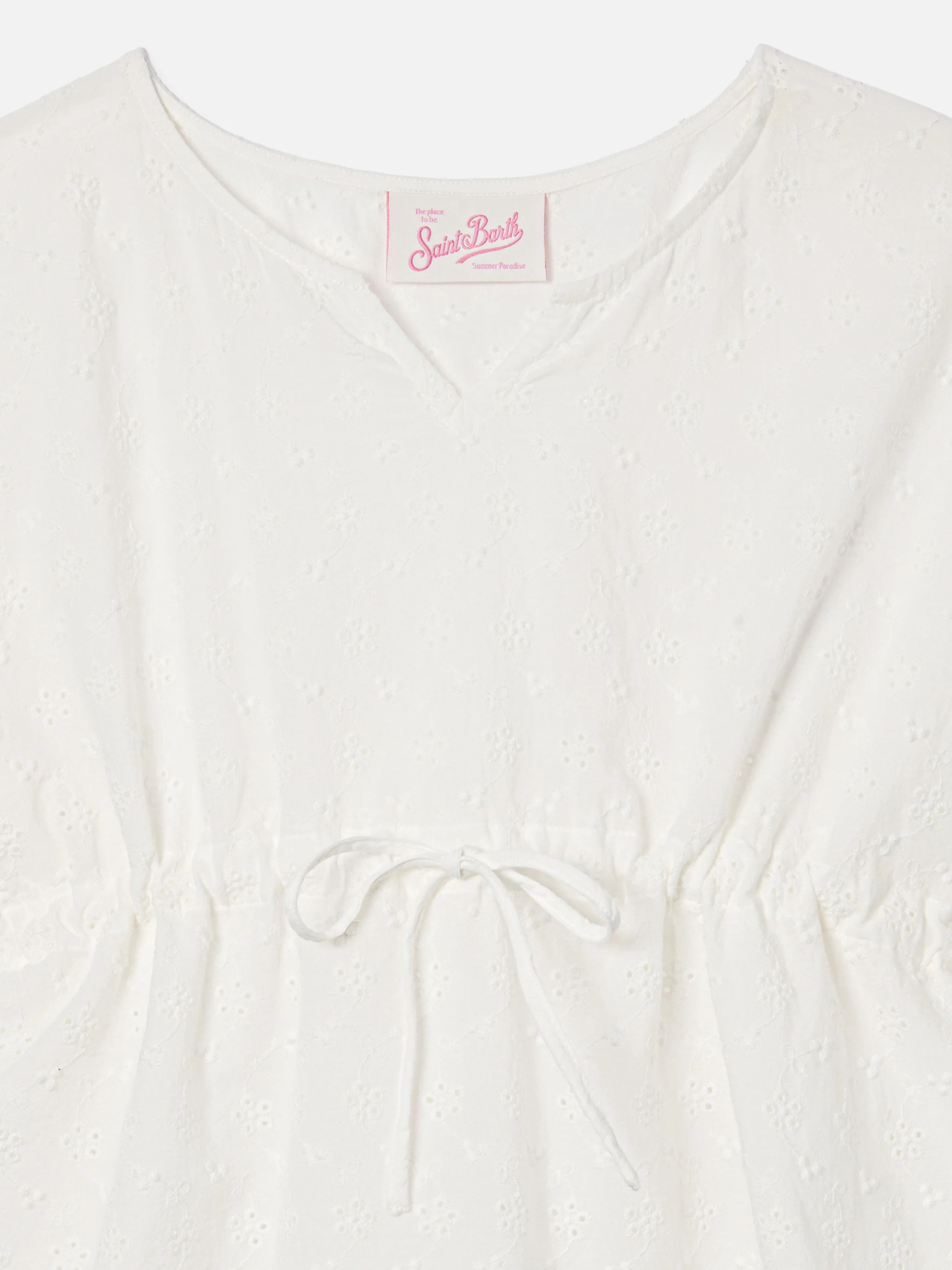 Kate Cotton broderie short kaftan - Image 3