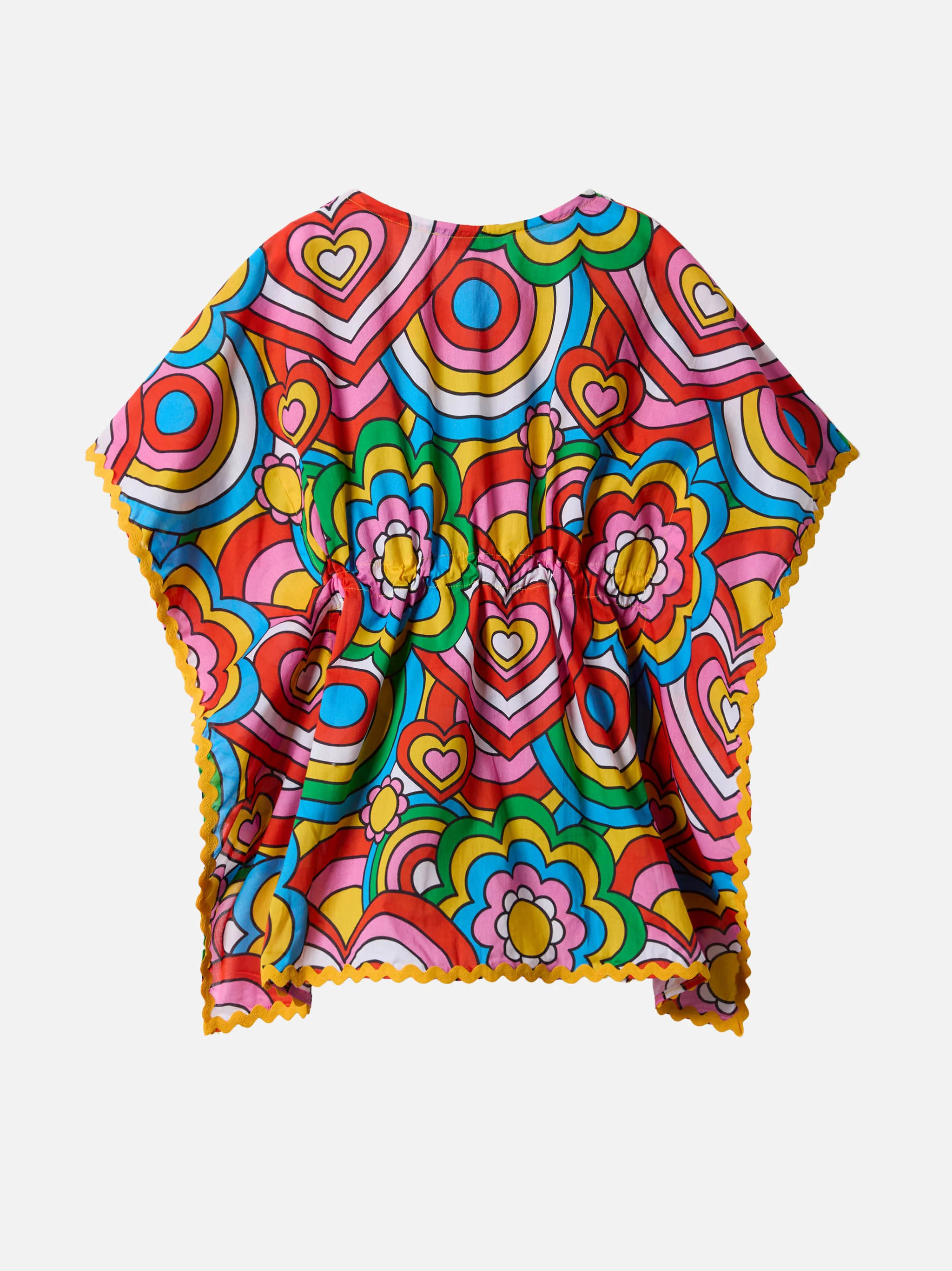 Kate poncho with crazy shapes print - Image 3