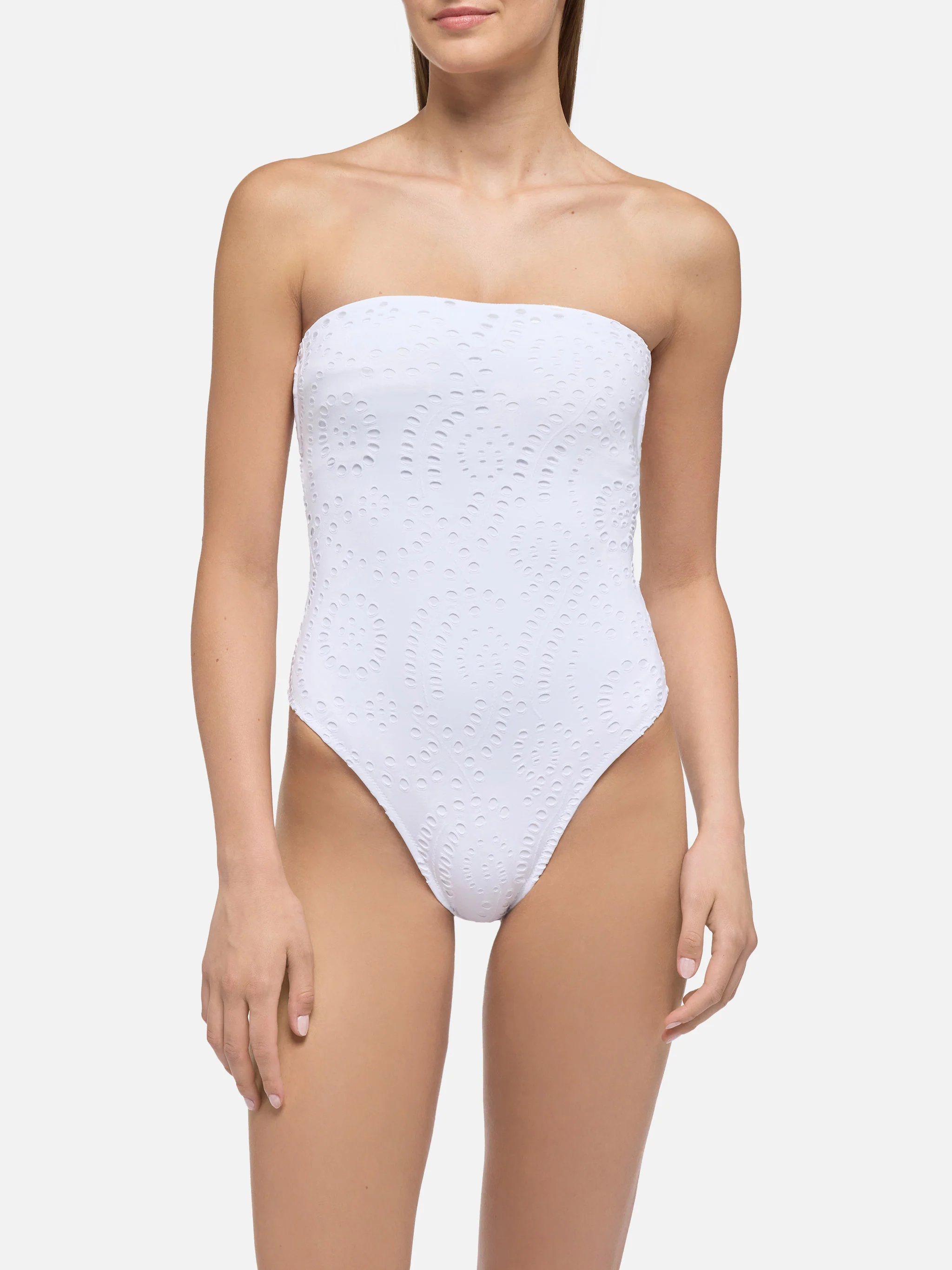 Kayla white sangallo lace one-piece swimsuit - Image 3
