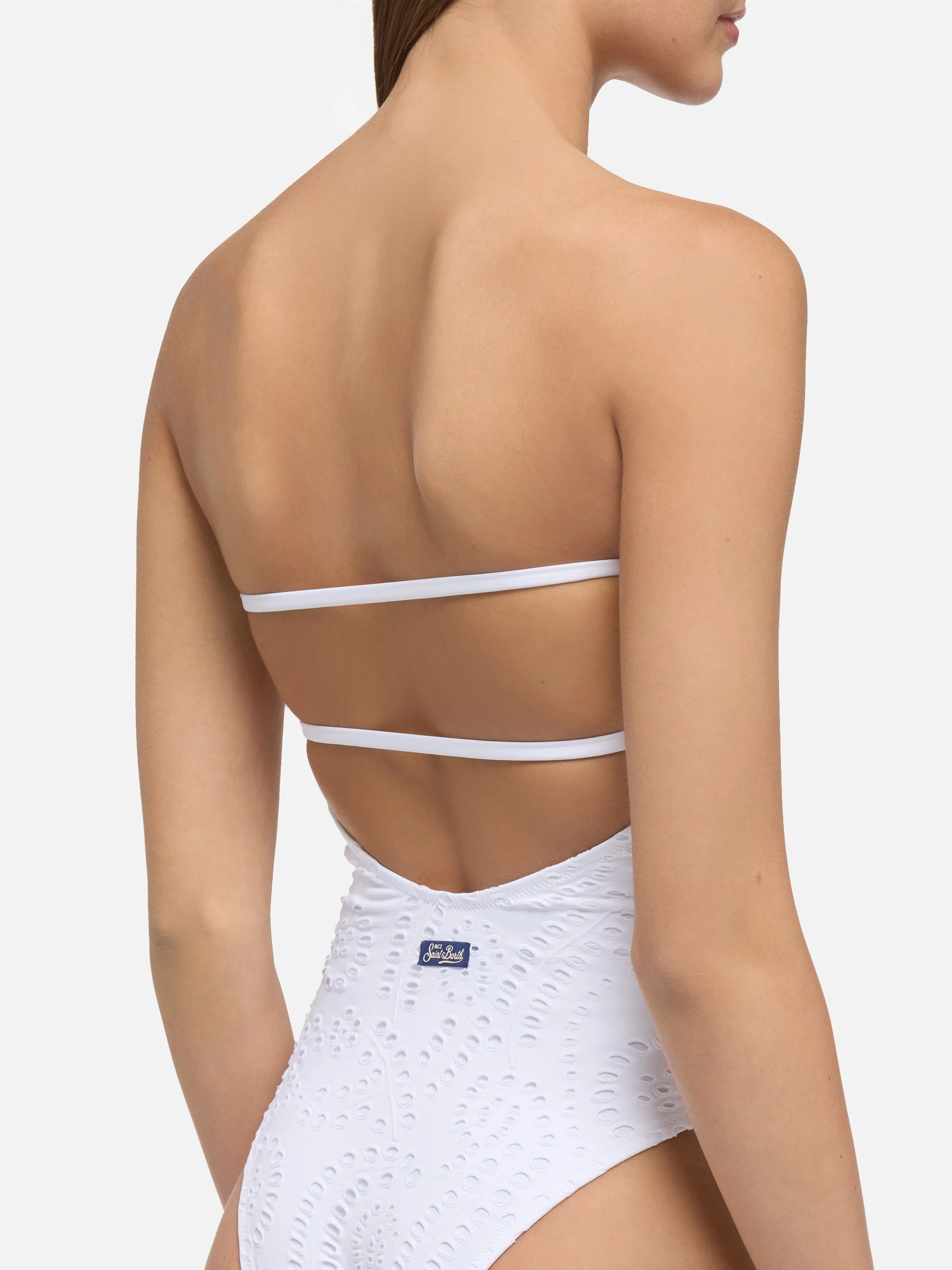 Kayla white sangallo lace one-piece swimsuit - Image 4