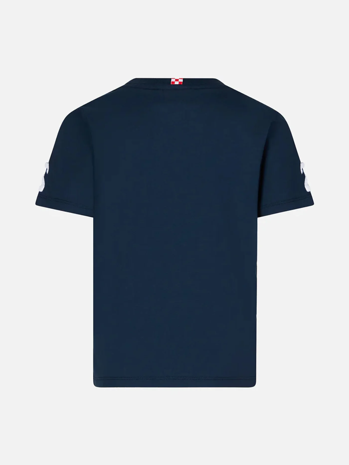 Kid cotton t-shirt with St. Barth College lettering - Image 2