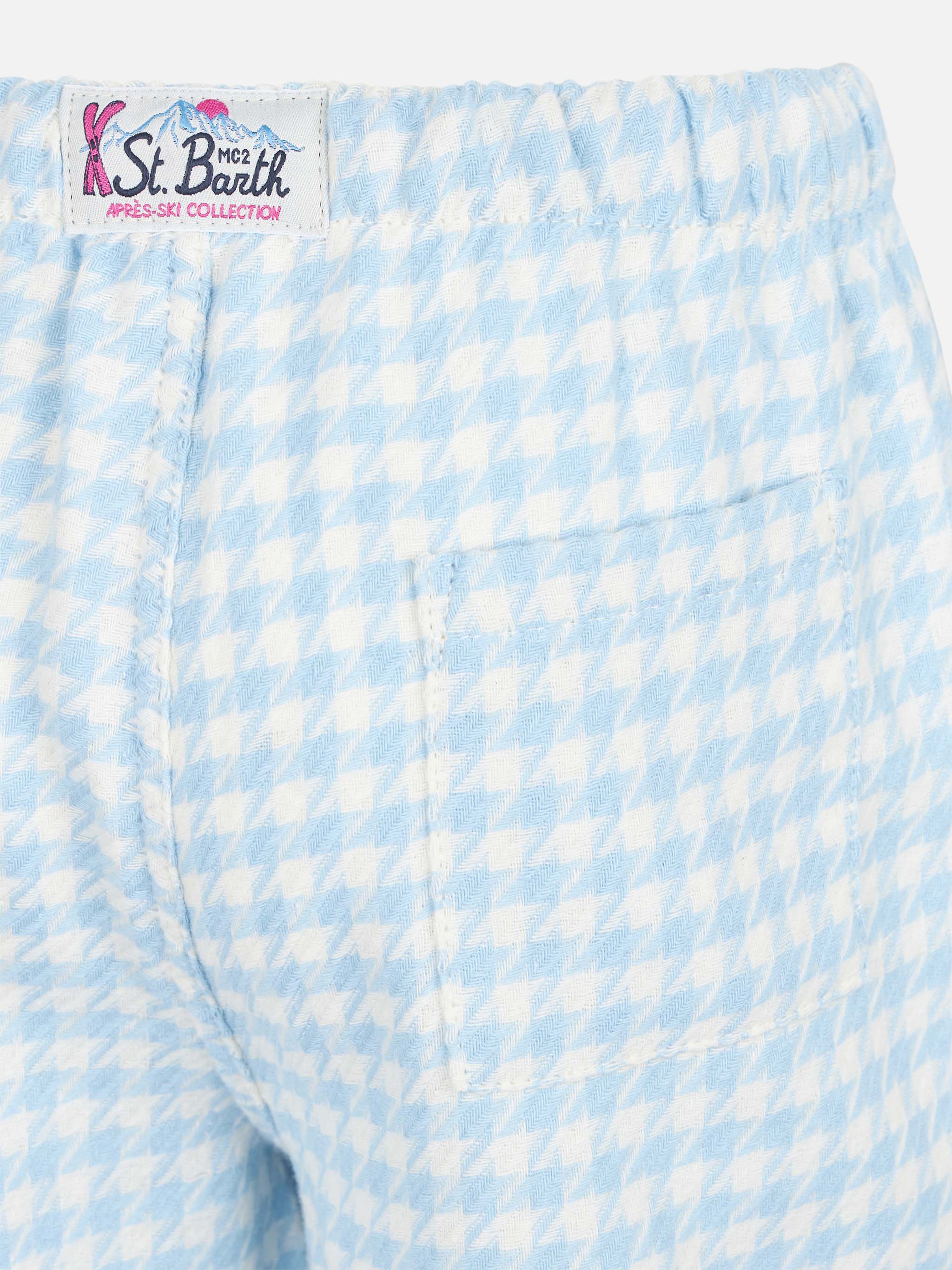 Kid pajama pants with pied de poule print - Image 3