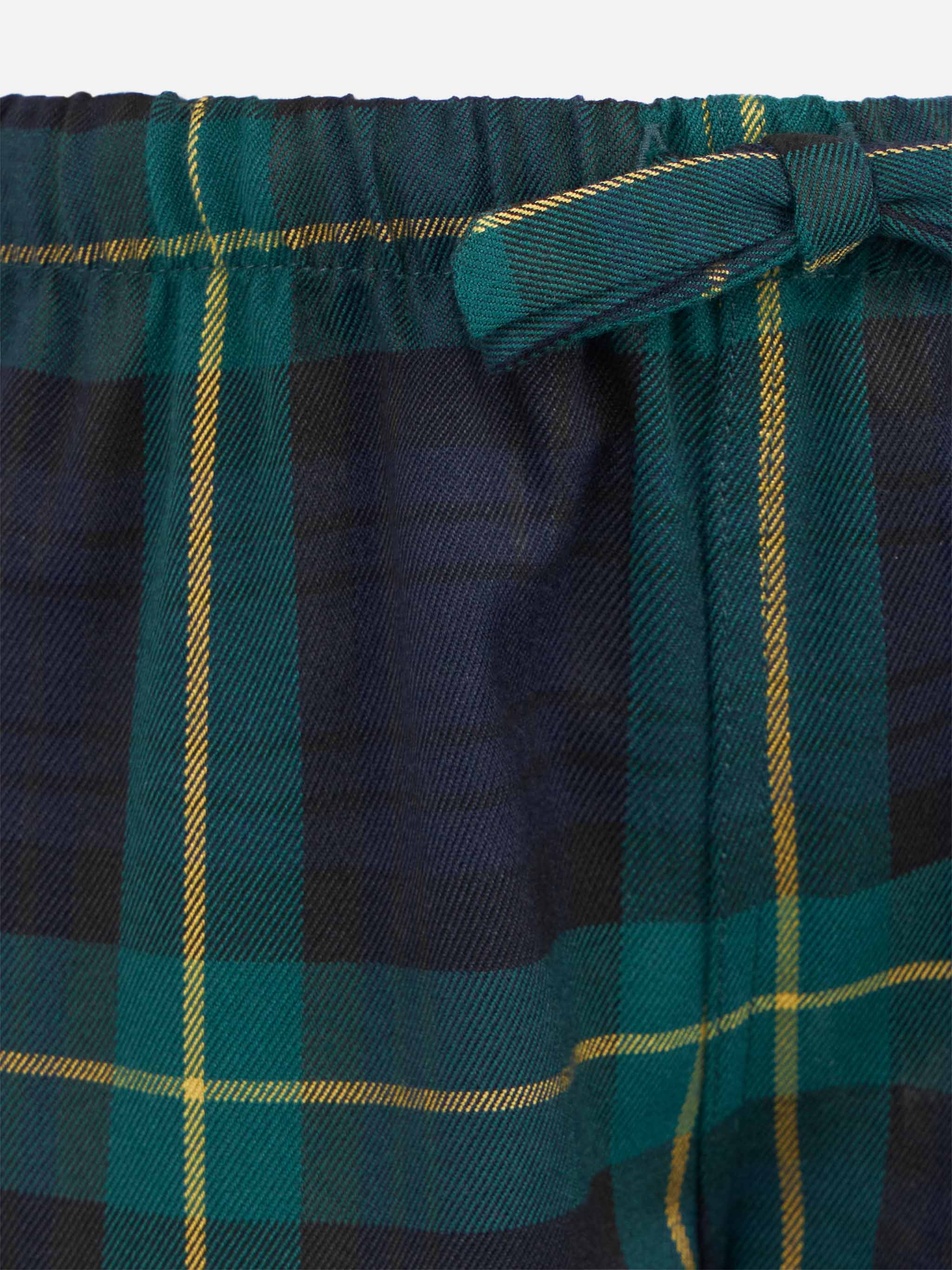 Kid pajama pants with tartan print - Image 3