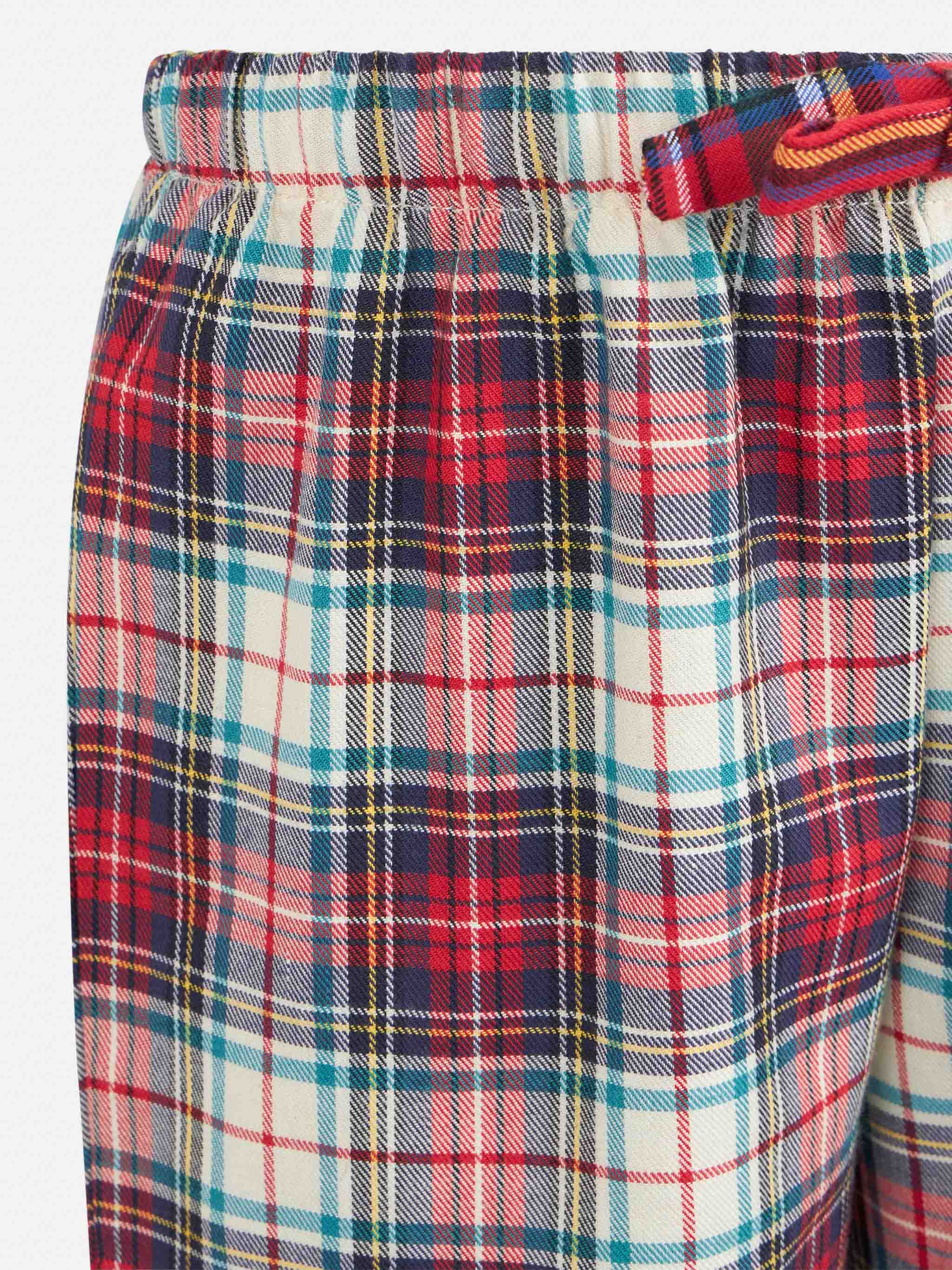 Kid pajama pants with tartan print - Image 3