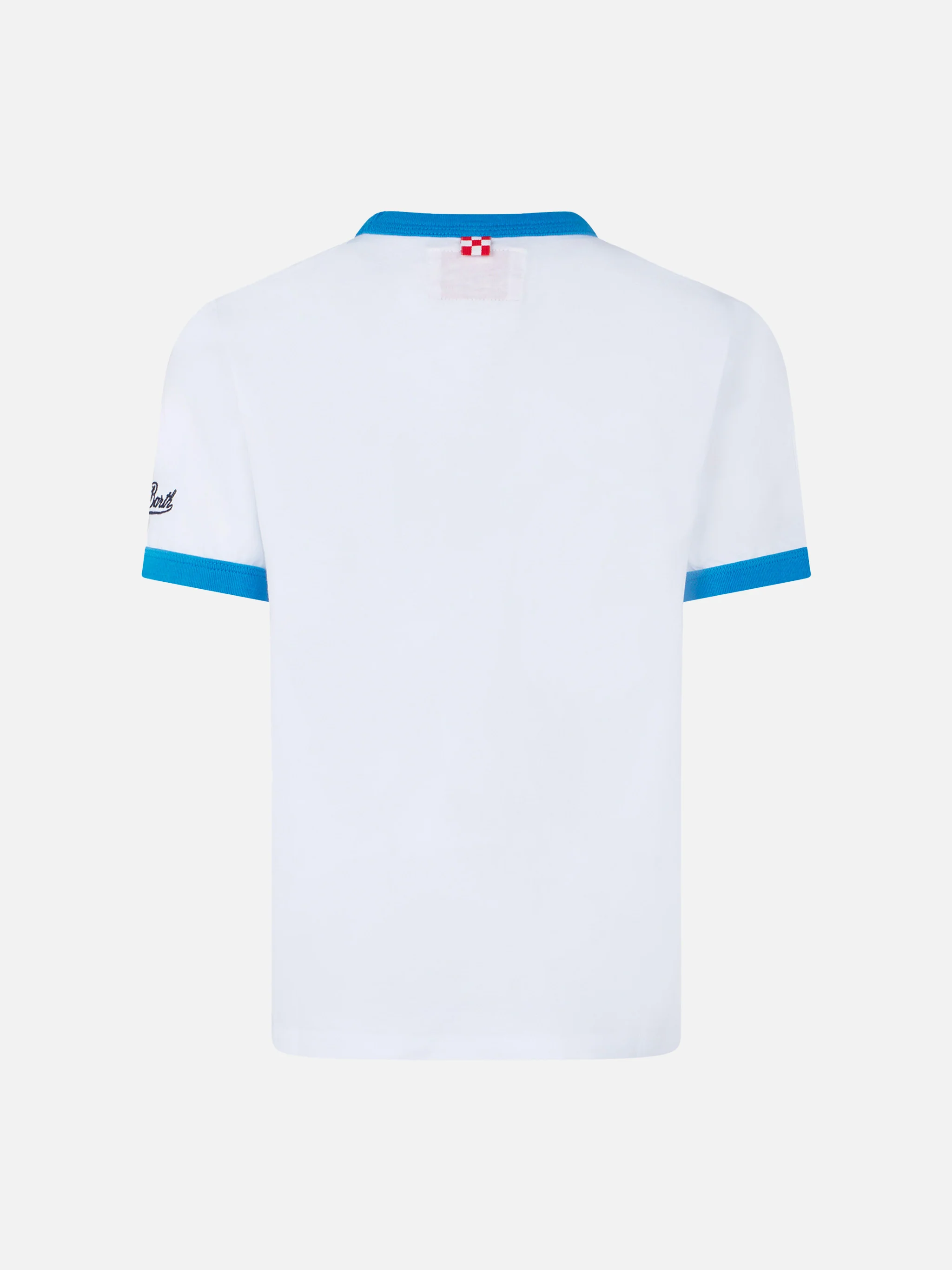 Boy cotton t-shirt with shark print - Image 3