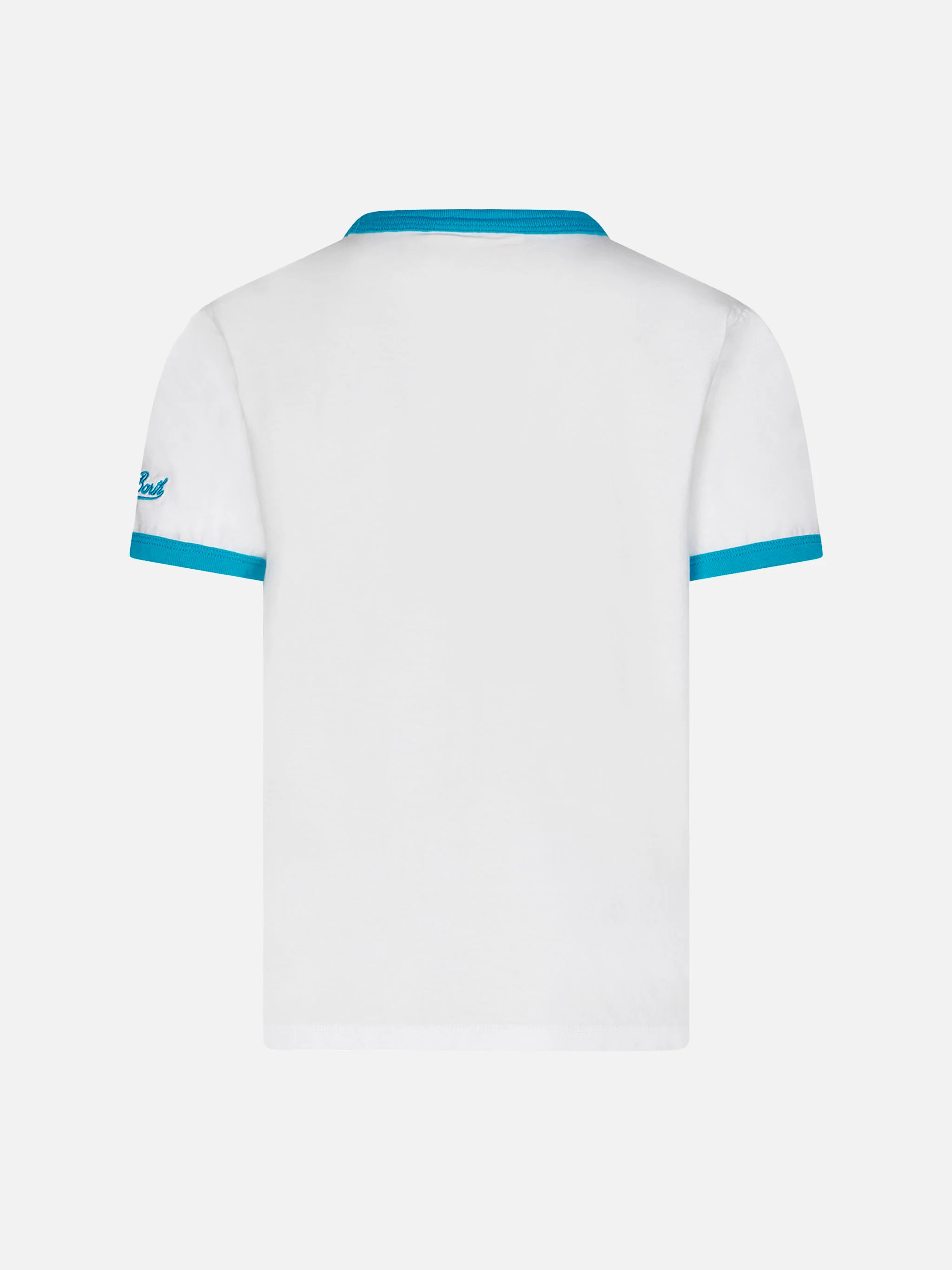 Kid white cotton t-shirt with Captain America print | MARVEL SPECIAL EDITION - Image 3