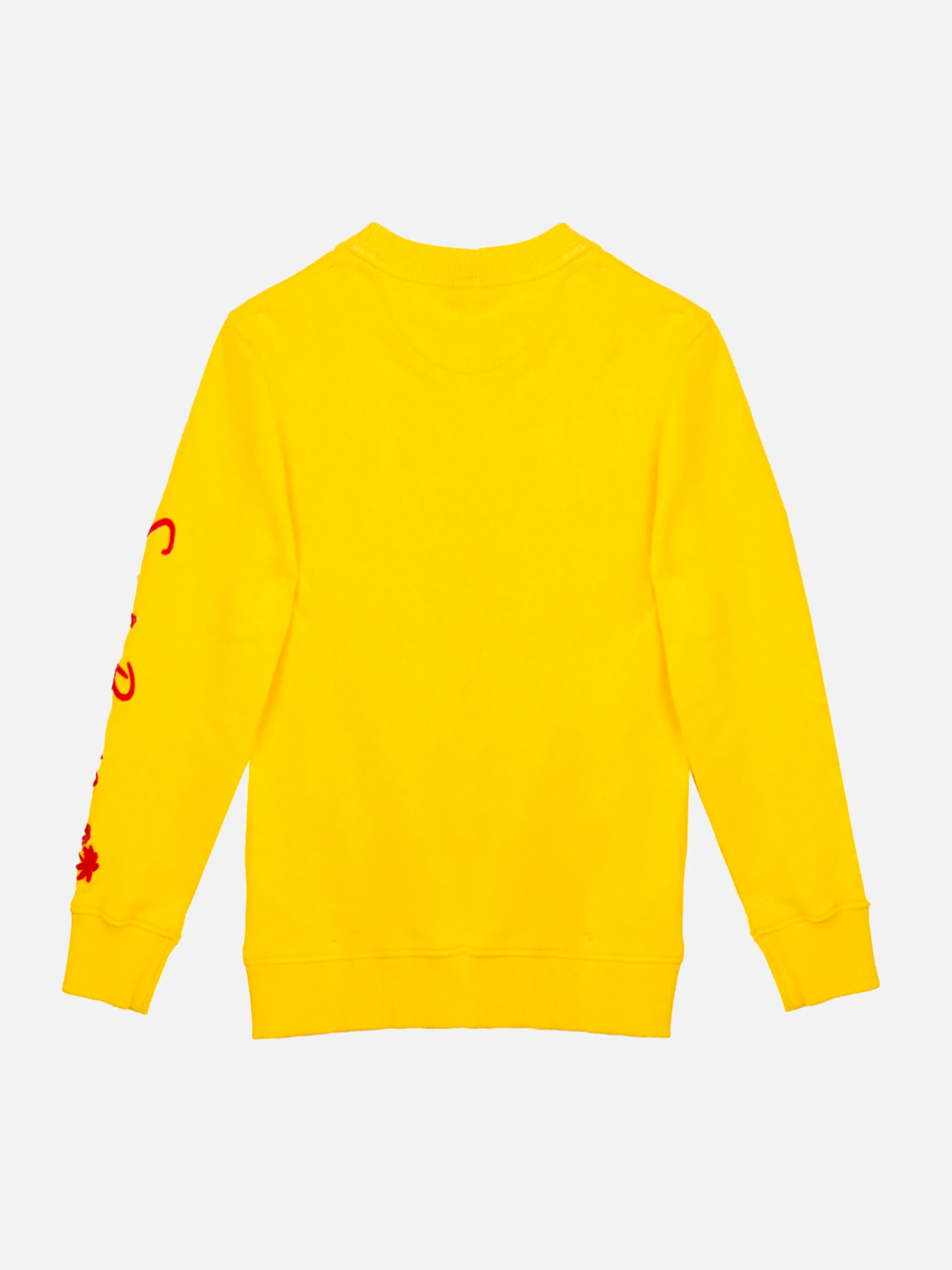 Kid yellow cotton sweatshirt with embroidery - Image 2