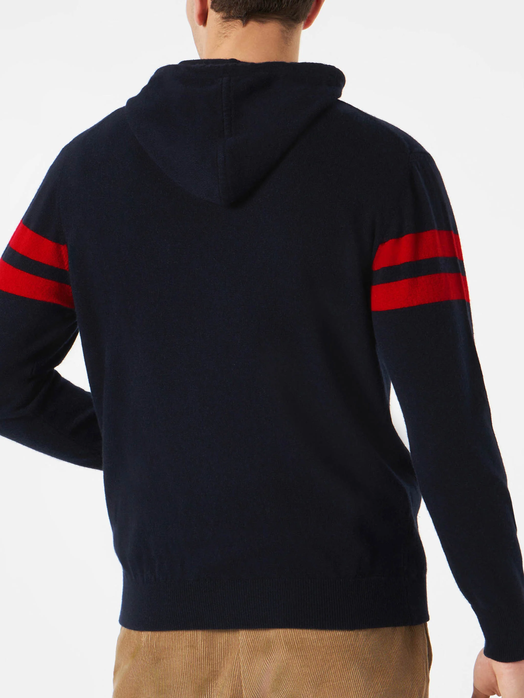 Knitted hoodie with St. Barth print - Image 3