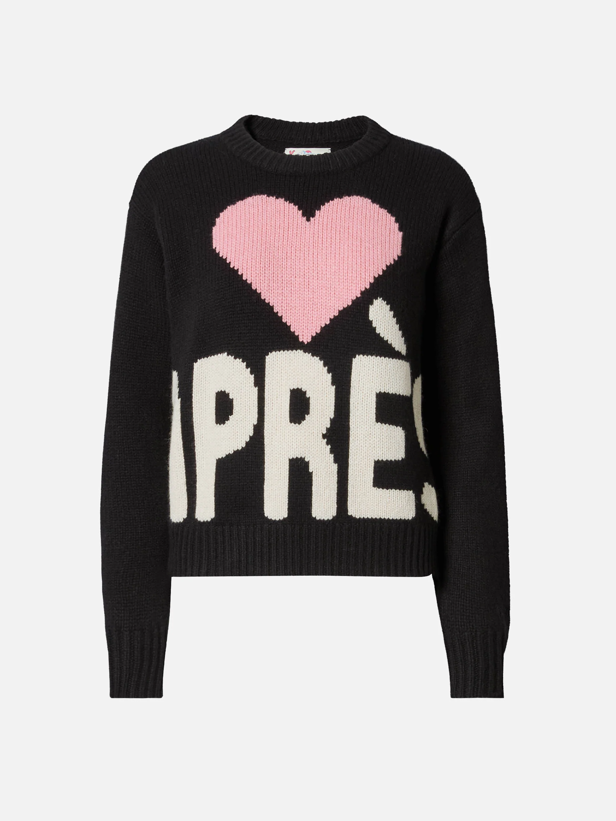 Kyla wool sweater in black with Après jacquard - Image 5