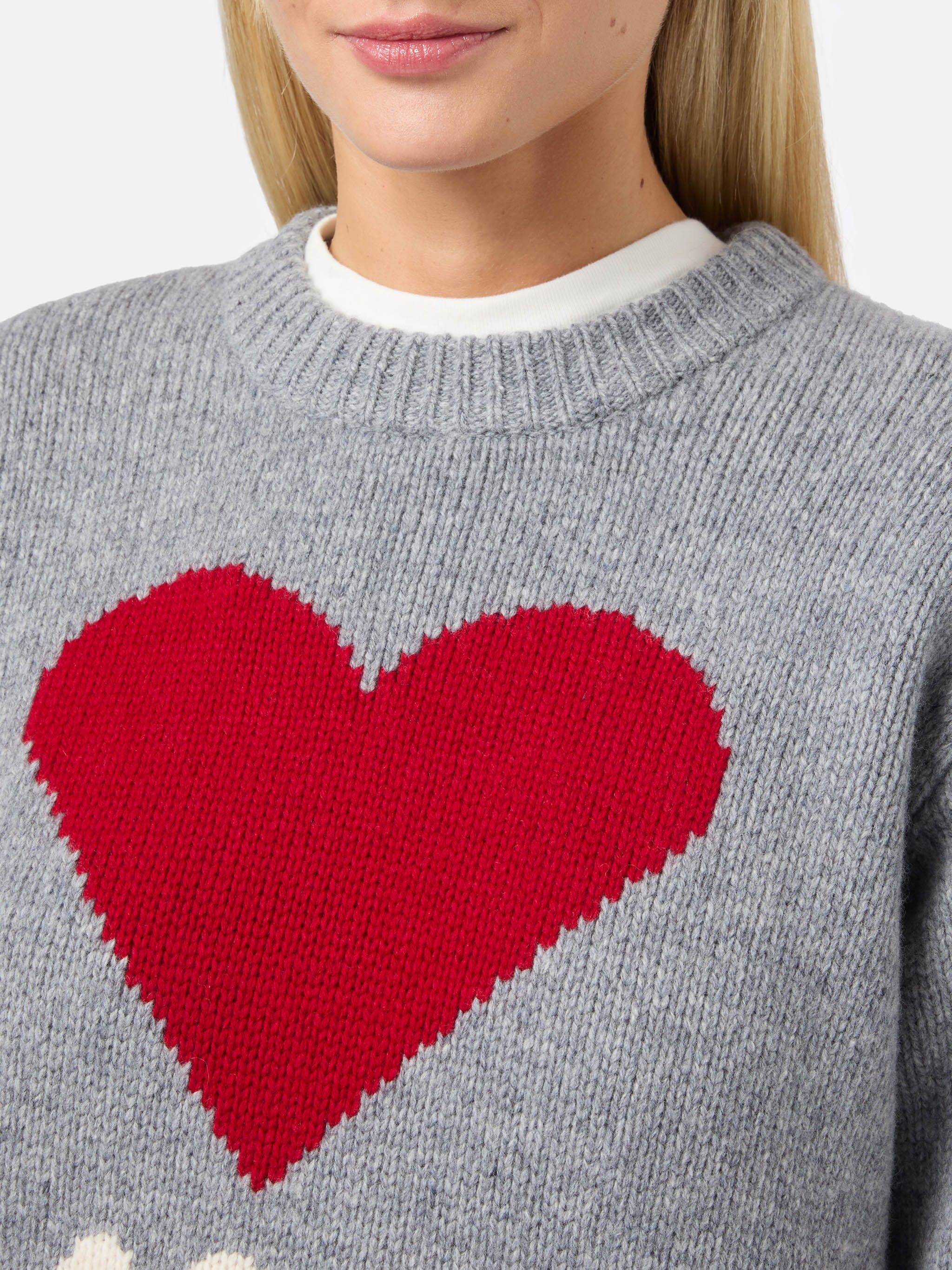 Kyla wool sweater in grey with St. Moritz jacquard - Image 2