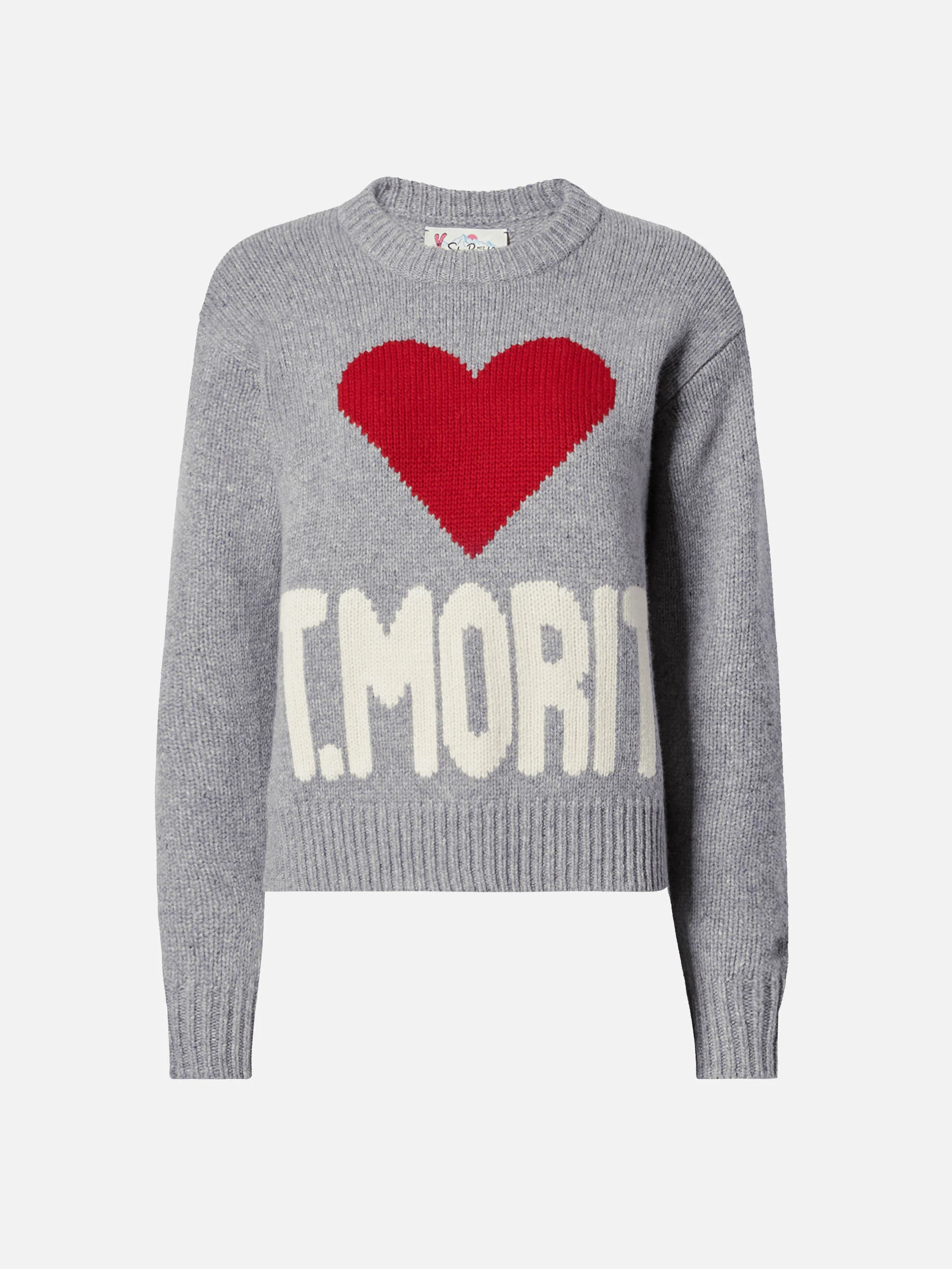 Kyla wool sweater in grey with St. Moritz jacquard - Image 5