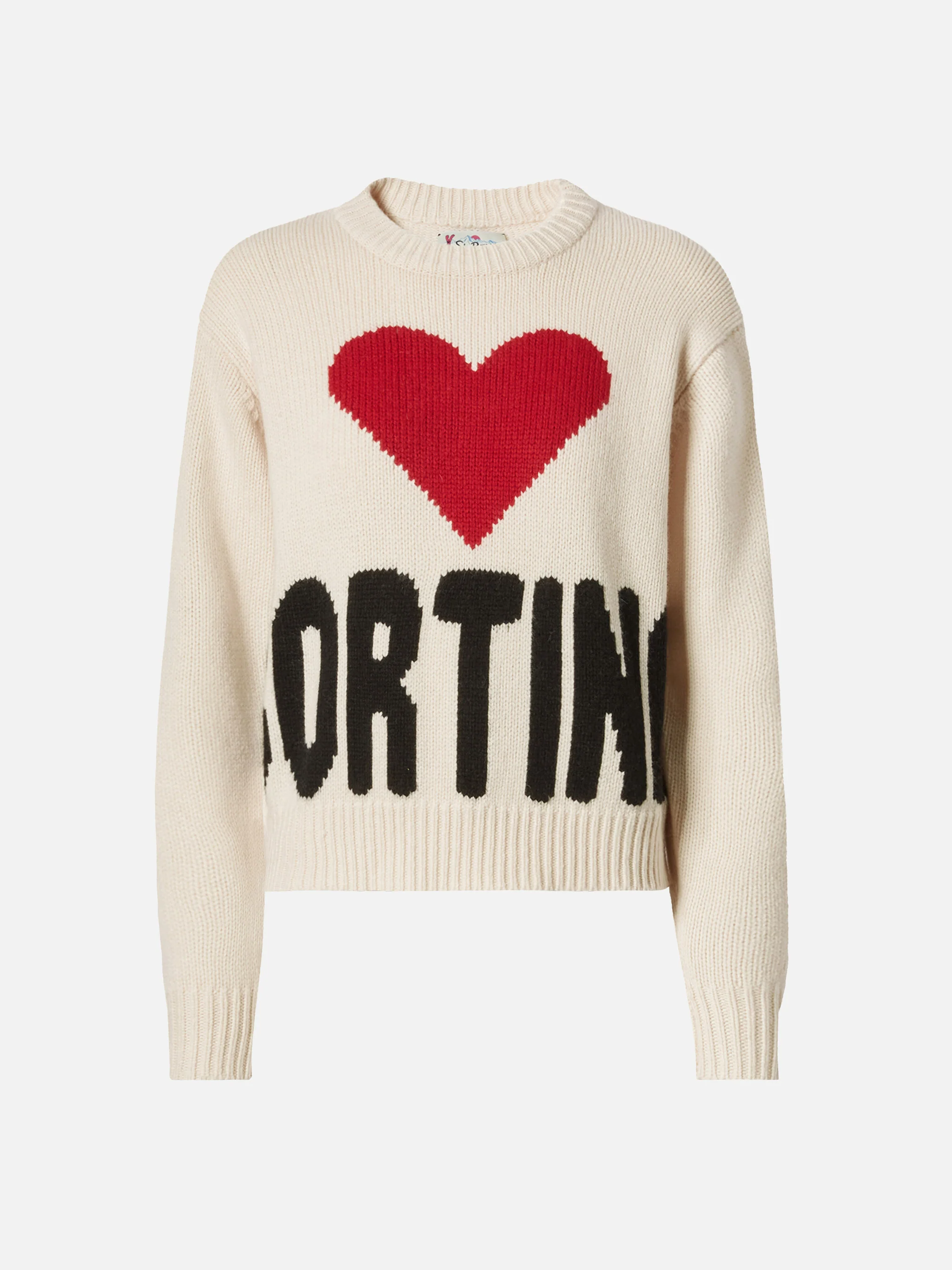 Kyla wool sweater in white with Cortina jacquard - Image 5
