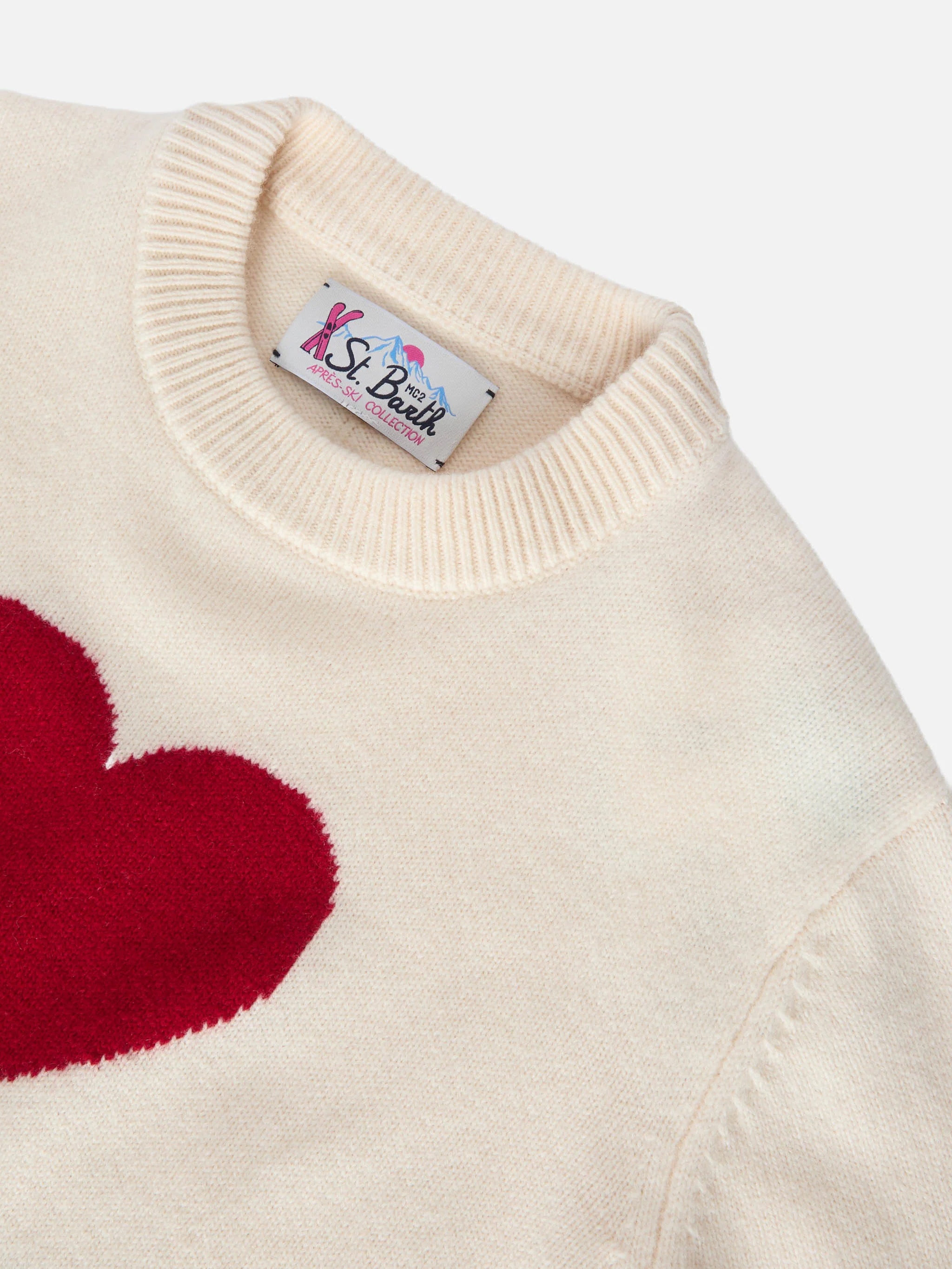 Kyla Jr wool sweater with St. Barth heart jacquard - Image 2