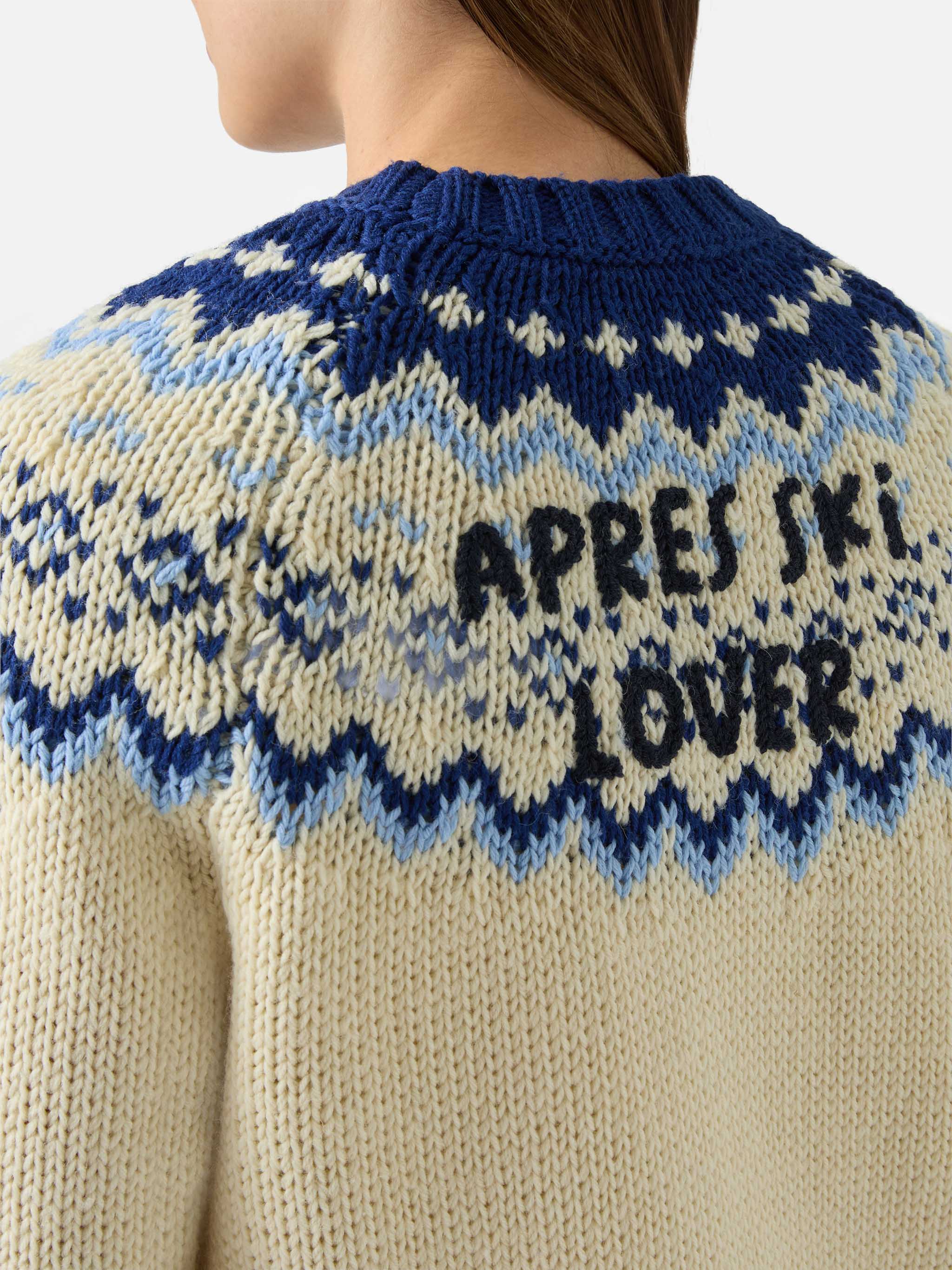 Kyla wool sweater with fair-isle jacquard and Apres Ski Lover embroidery - Image 3